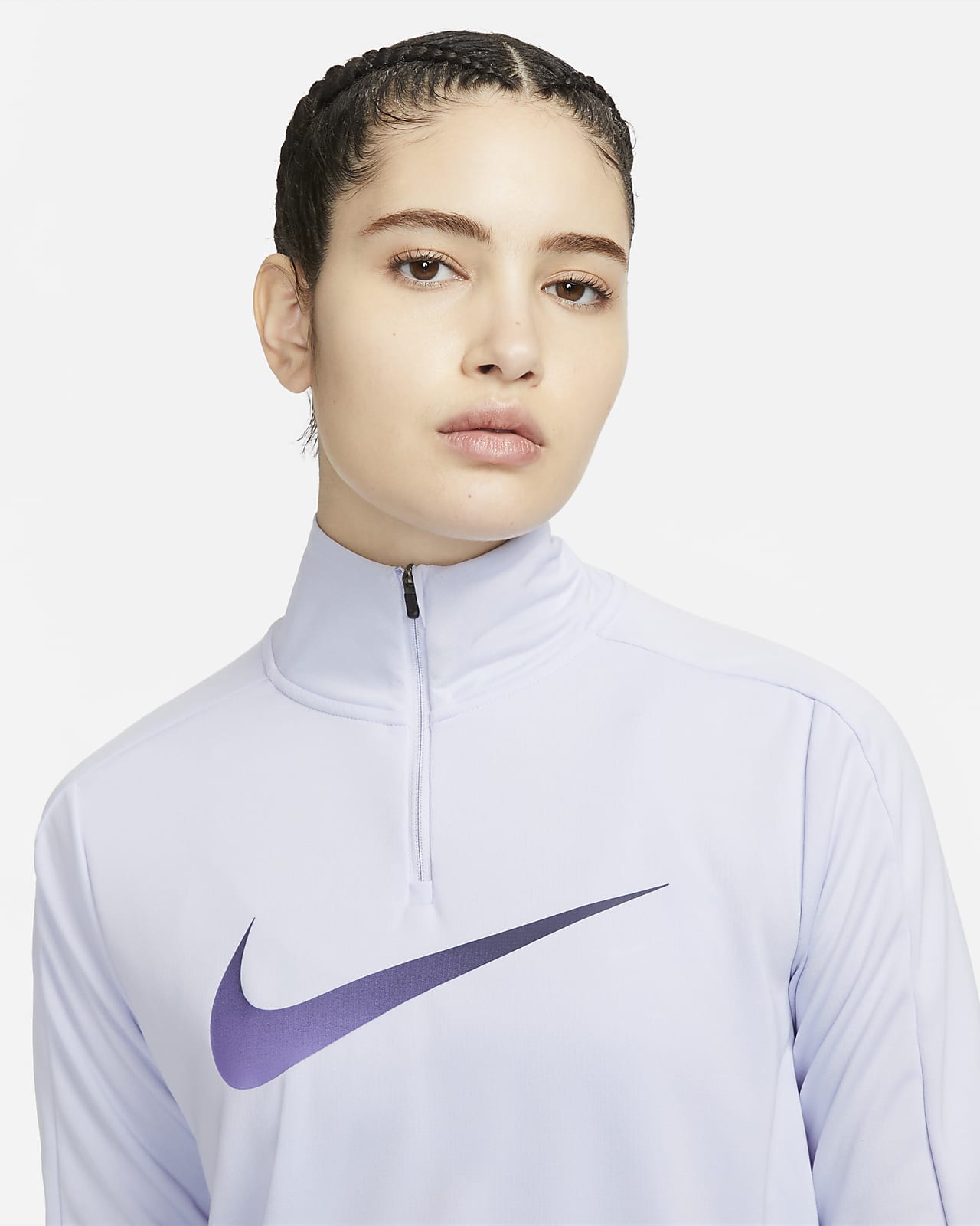 Nike Dri-FIT Swoosh Women's 1/4-Zip Long-Sleeve Running Mid Layer. Nike LU