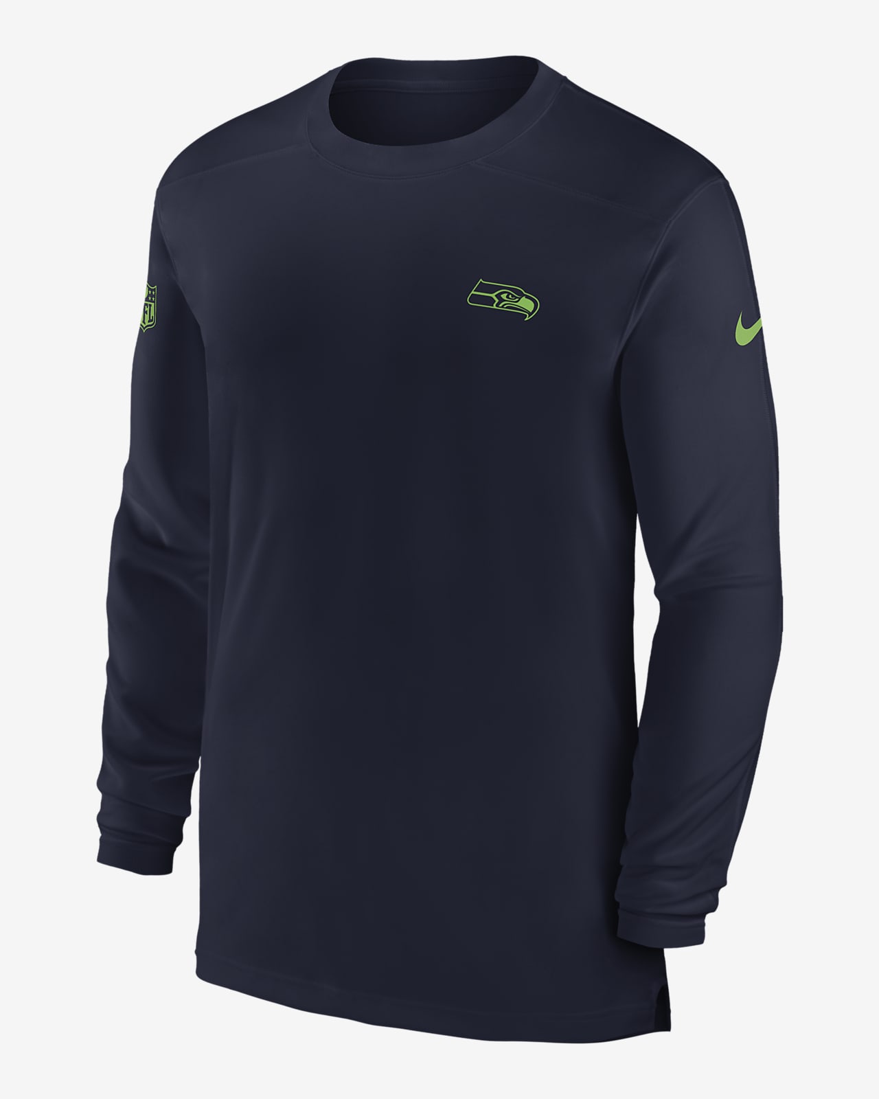 Nike Men's Nike Neon Green Seattle Seahawks Sideline Coach Chevron Lock Up  Logo V-Neck Performance T-Shirt