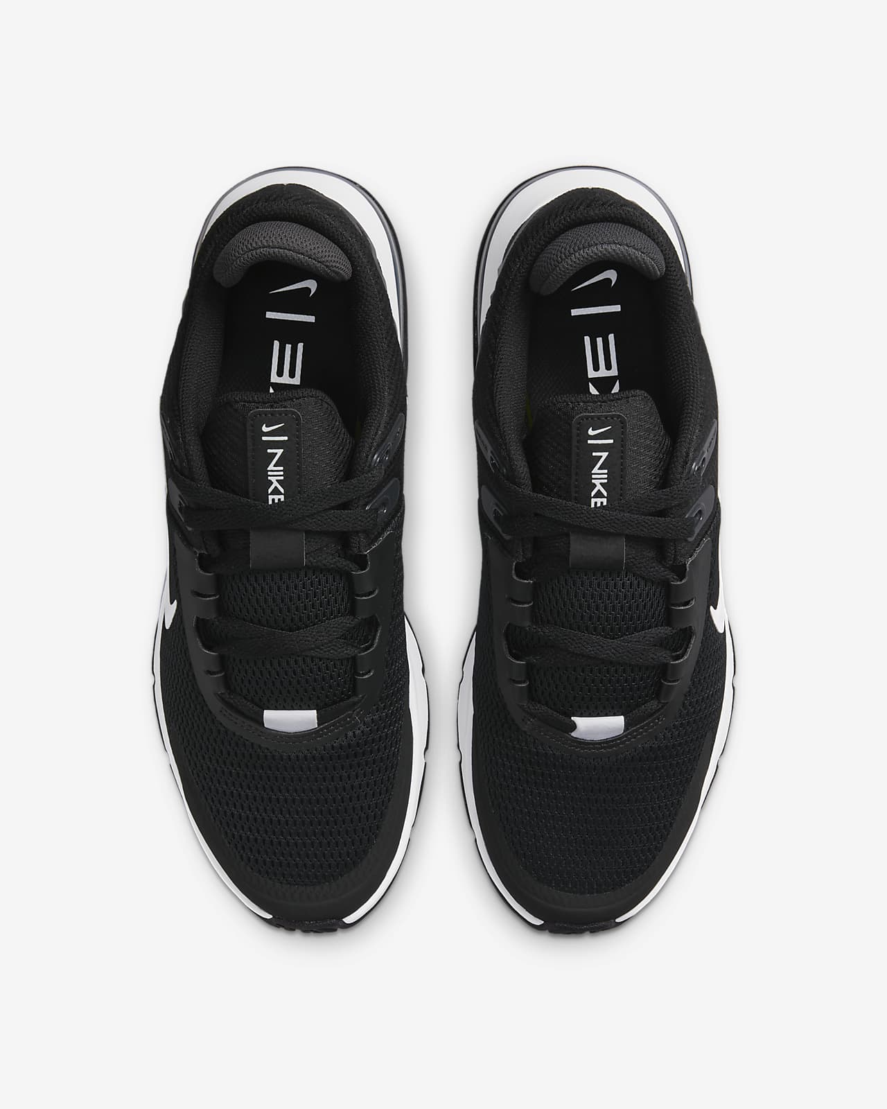 nike air max all black trainers