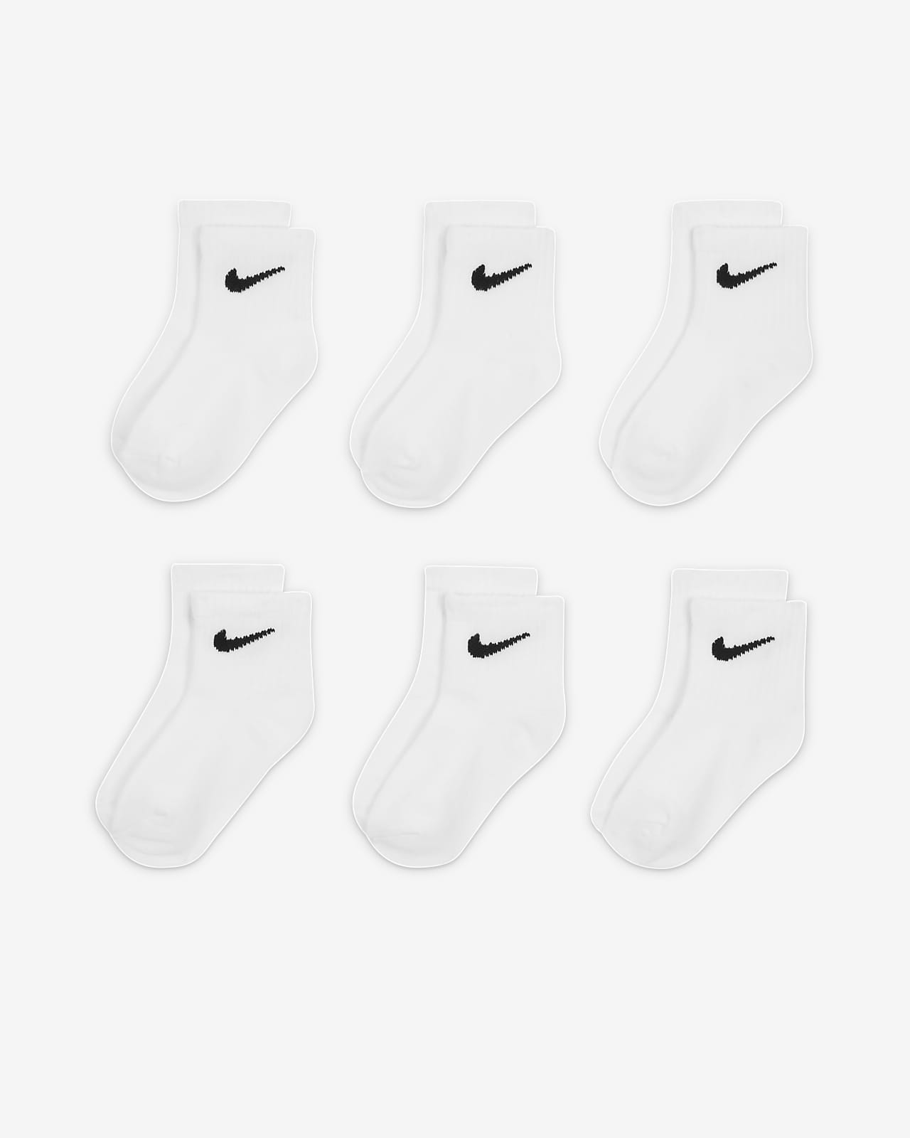 Conjunto de calcetines hasta el tobillo Nike Logo para bebé (6 pares)