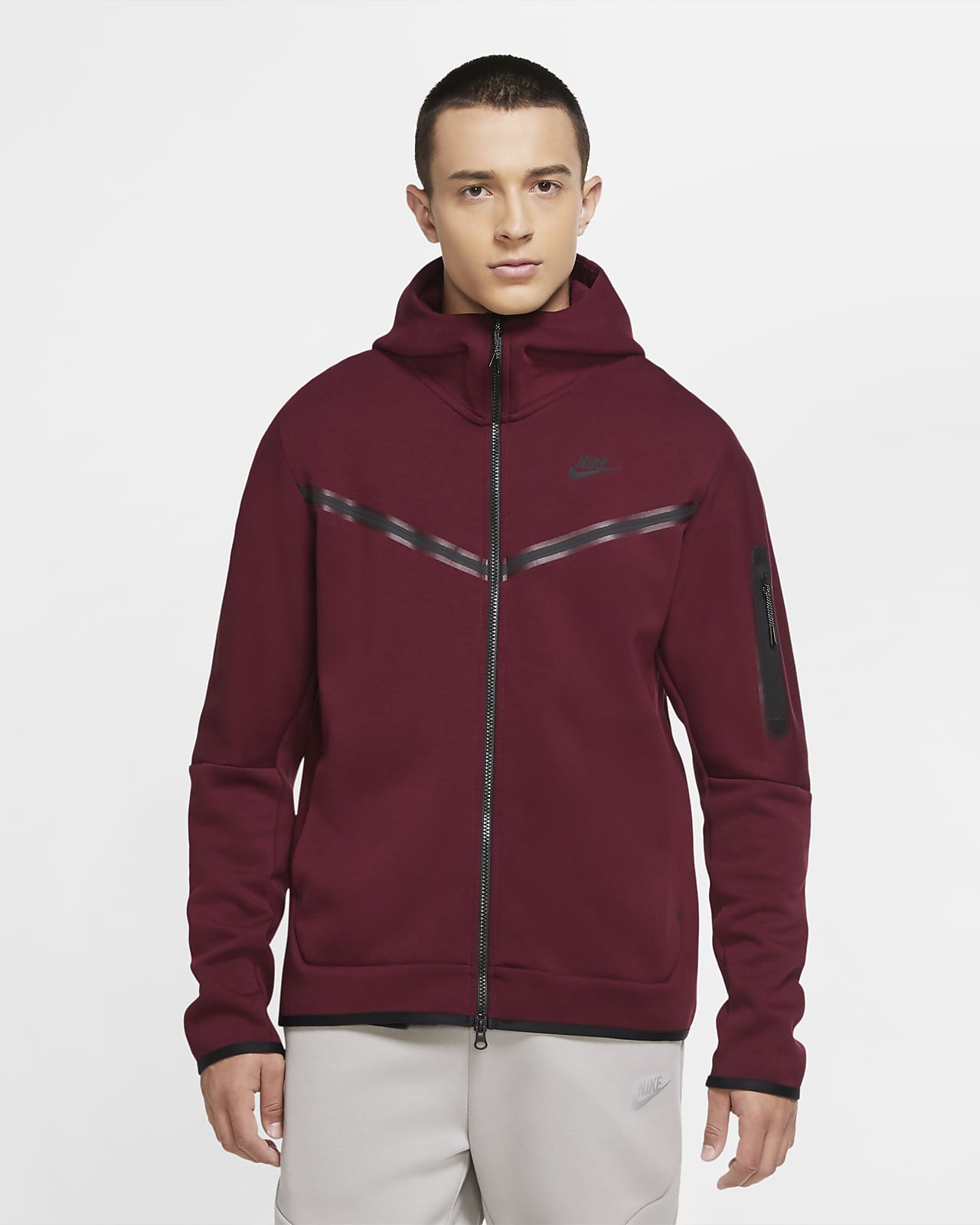 nike tech fleece burgundy