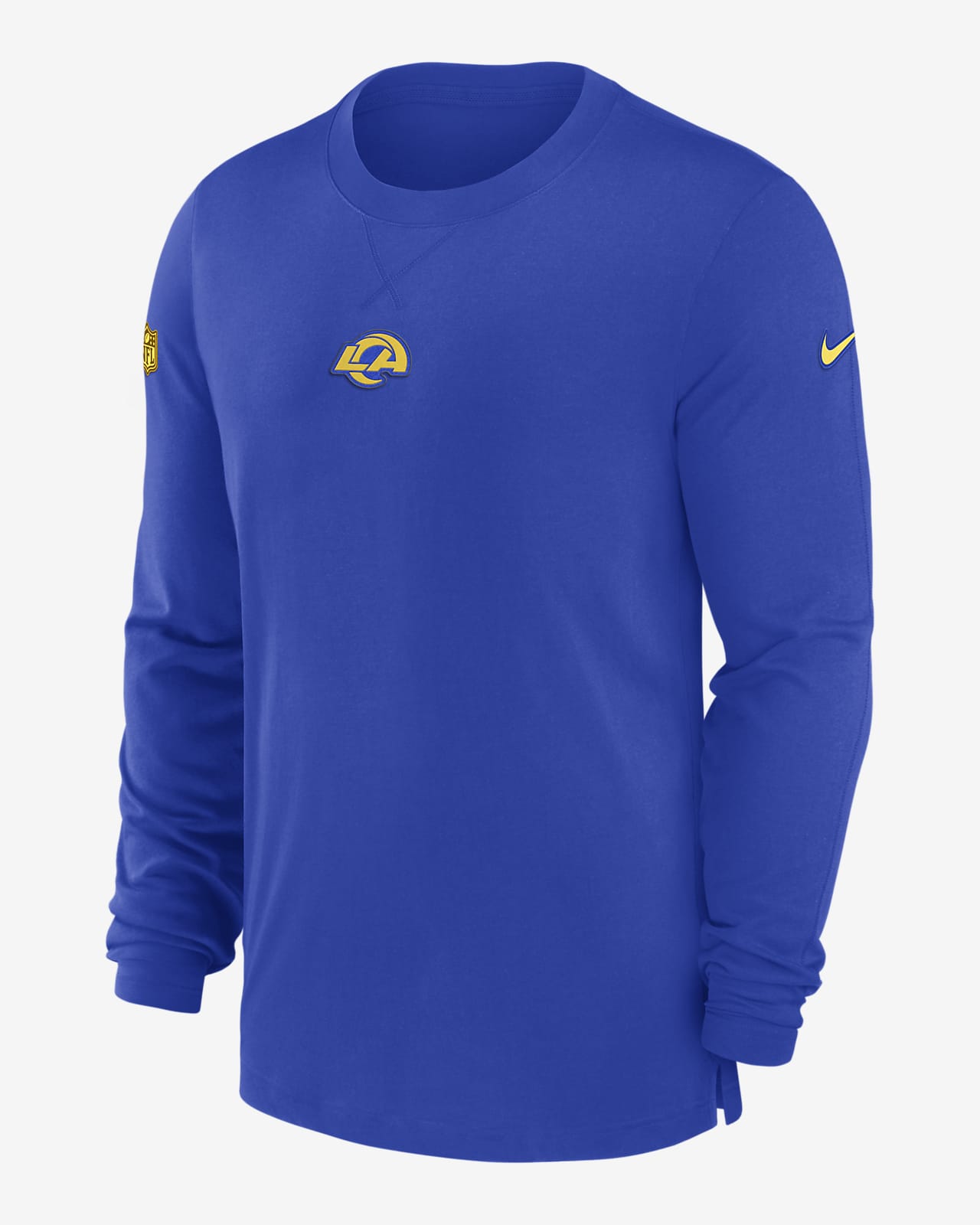 Nike Men's Dri-Fit Velocity Athletic Stack (NFL Los Angeles Rams) Long-Sleeve T-Shirt in Blue, Size: Small | NS164NP95-62Y