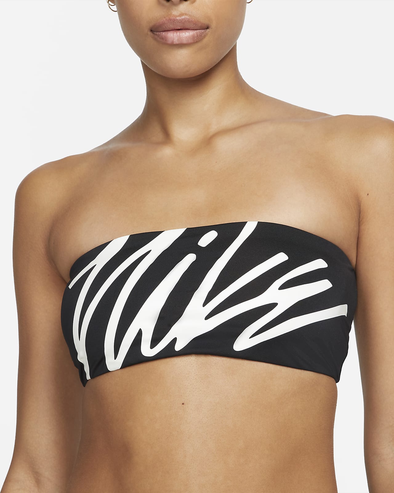 Perversión pulmón El cuarto Top de bikini sin tirantes Nike Multi Logo Bandeau Bikini Top para mujer.  Nike.com