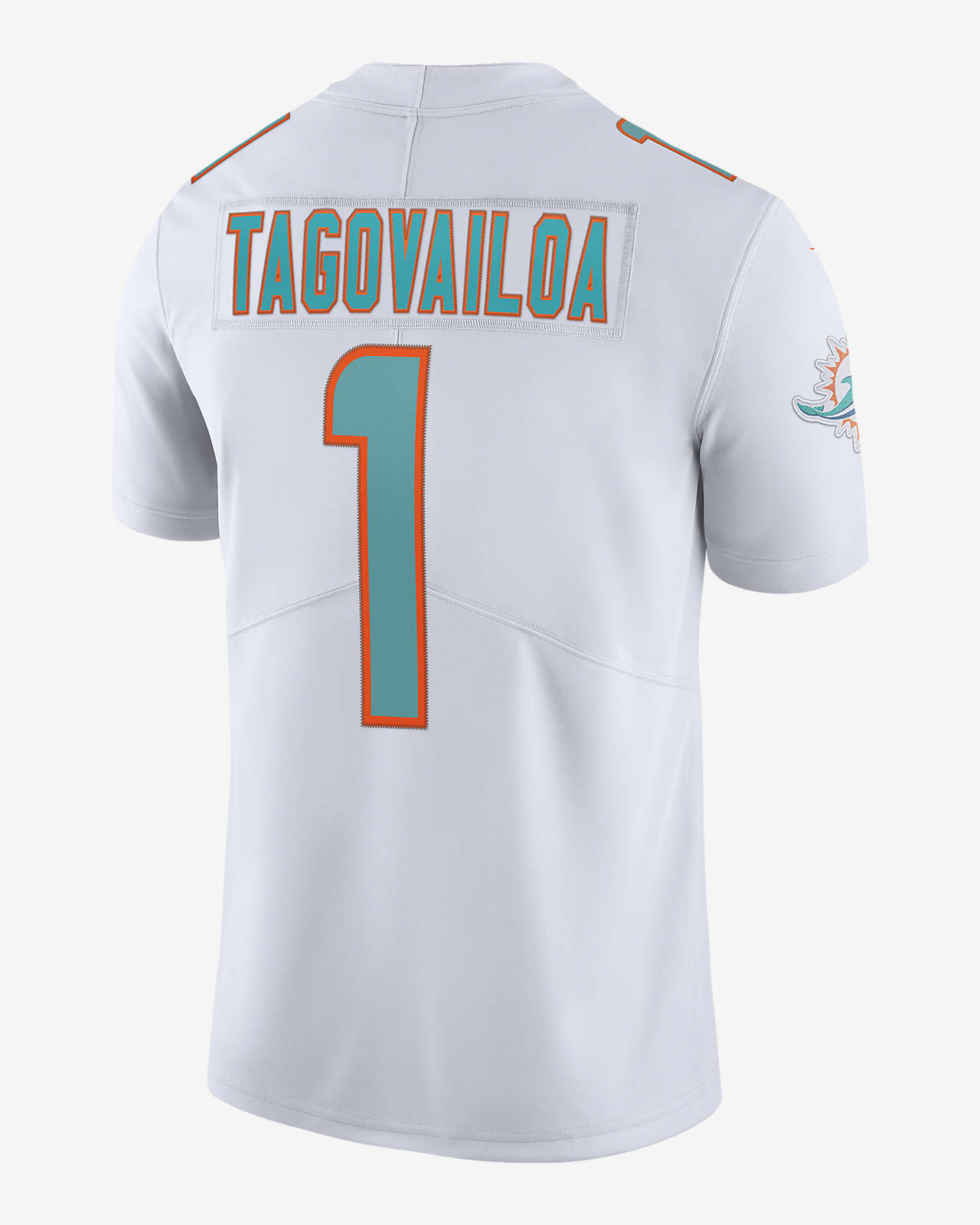 tua in a dolphins jersey