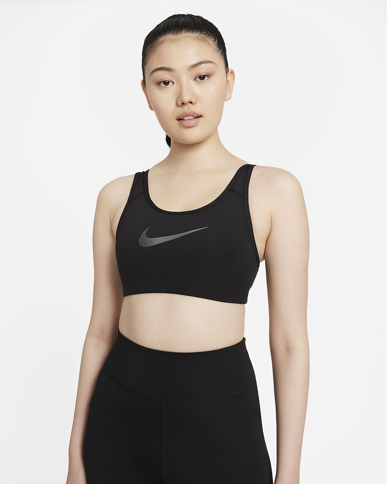 nike swoosh icon clash sports bra