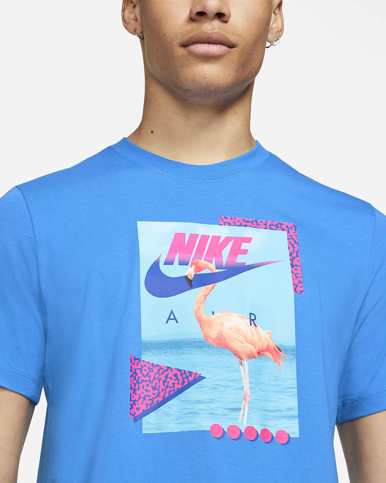 blue nike t shirt mens