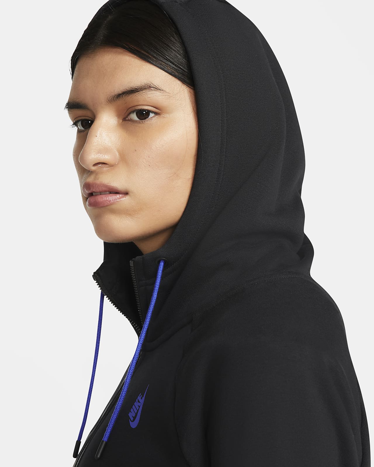 black nike womens zip up