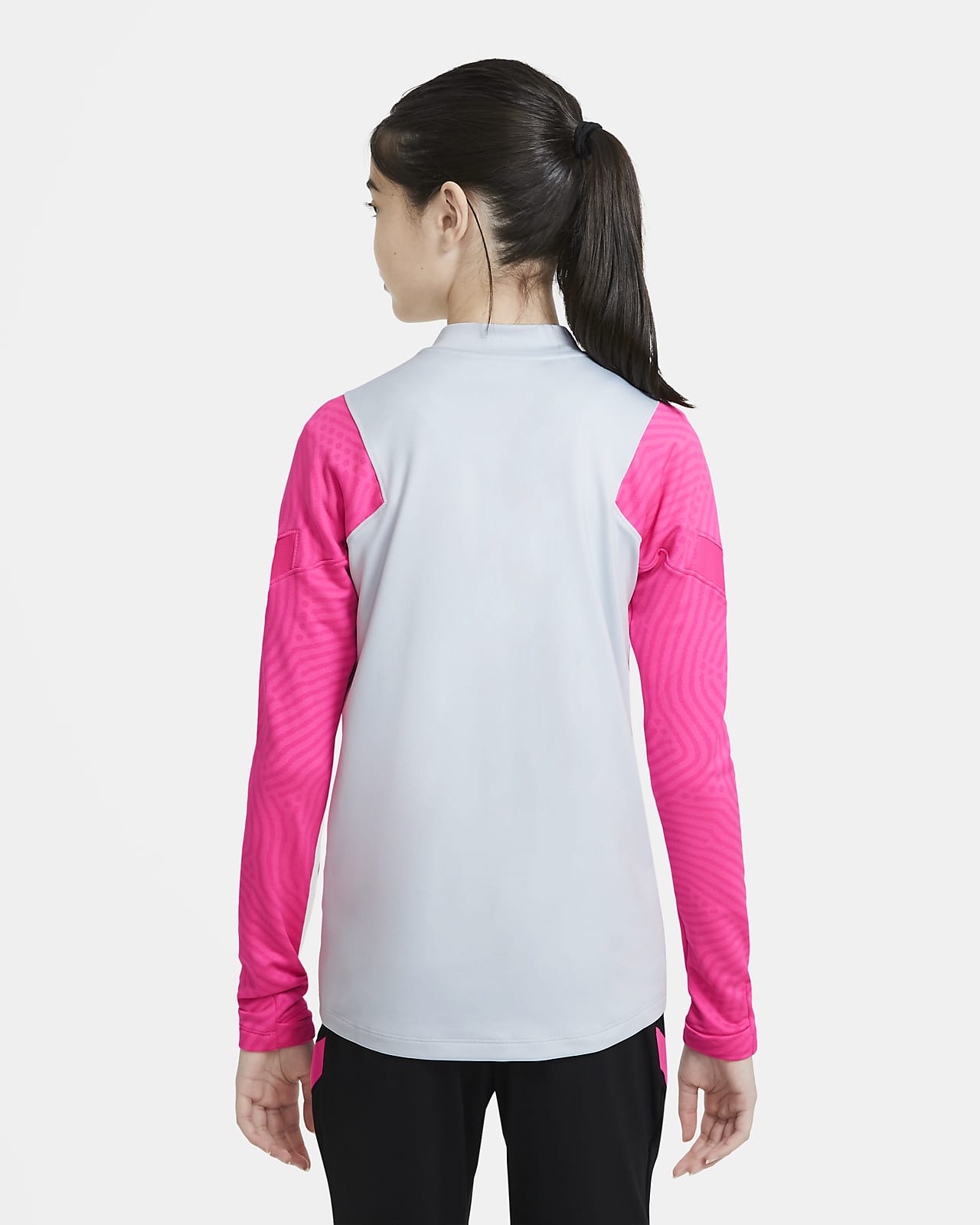 pink nike drill top