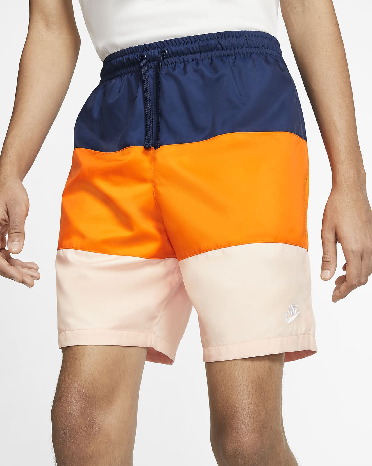 nike woven shorts coral