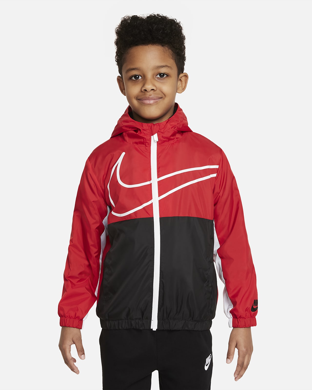 Red nike store jacket boys