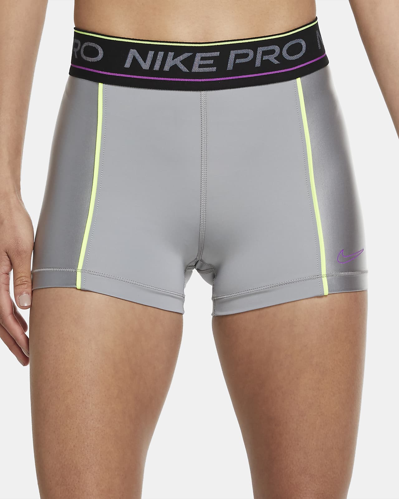 nike pro 3 inch shorts grey