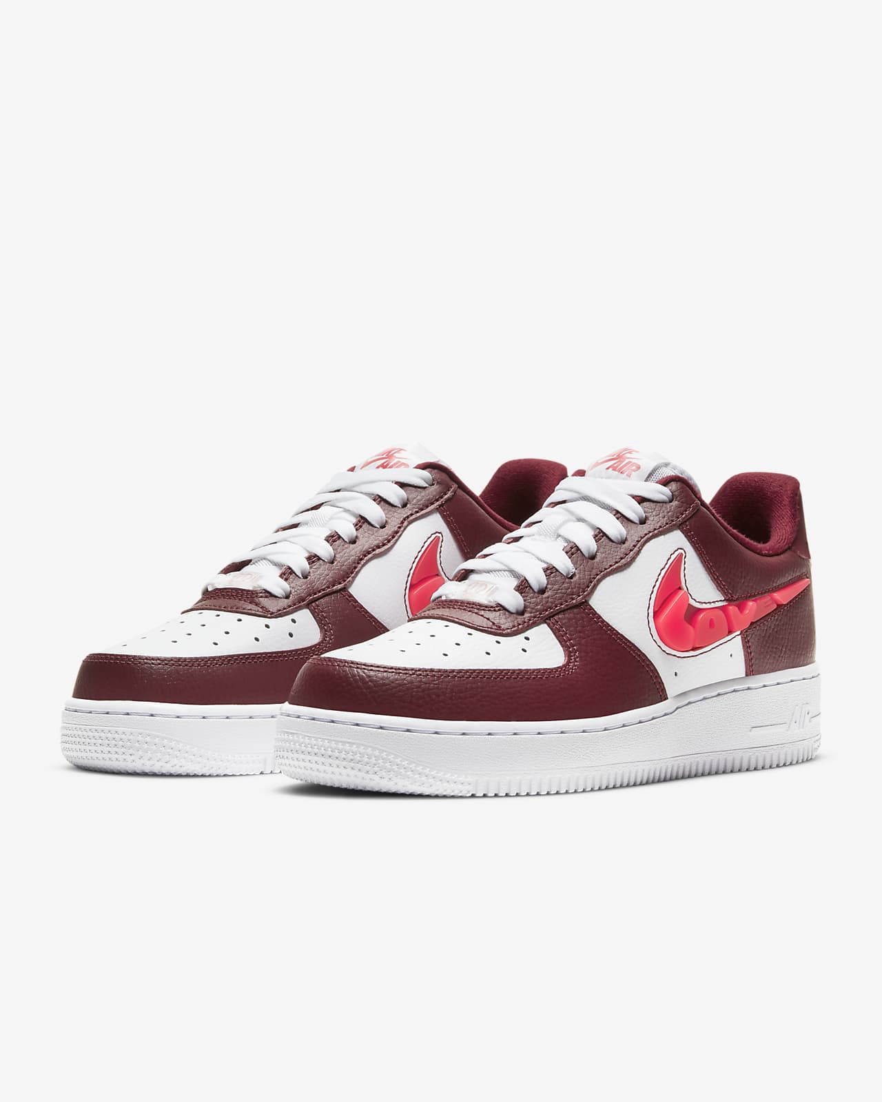 nike air force 1 07 lv8 white red womens