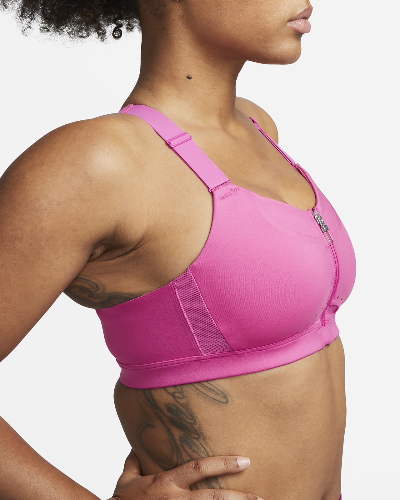 Nike Alpha Women's HighSupport Padded ZipFront Sports Bra. Nike GB