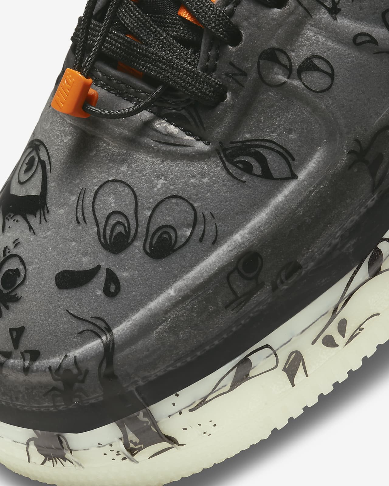 Férfi cipők Nike Air Force 1 Experimental Lt Smoke Grey/ Court Purple-Total  Orange