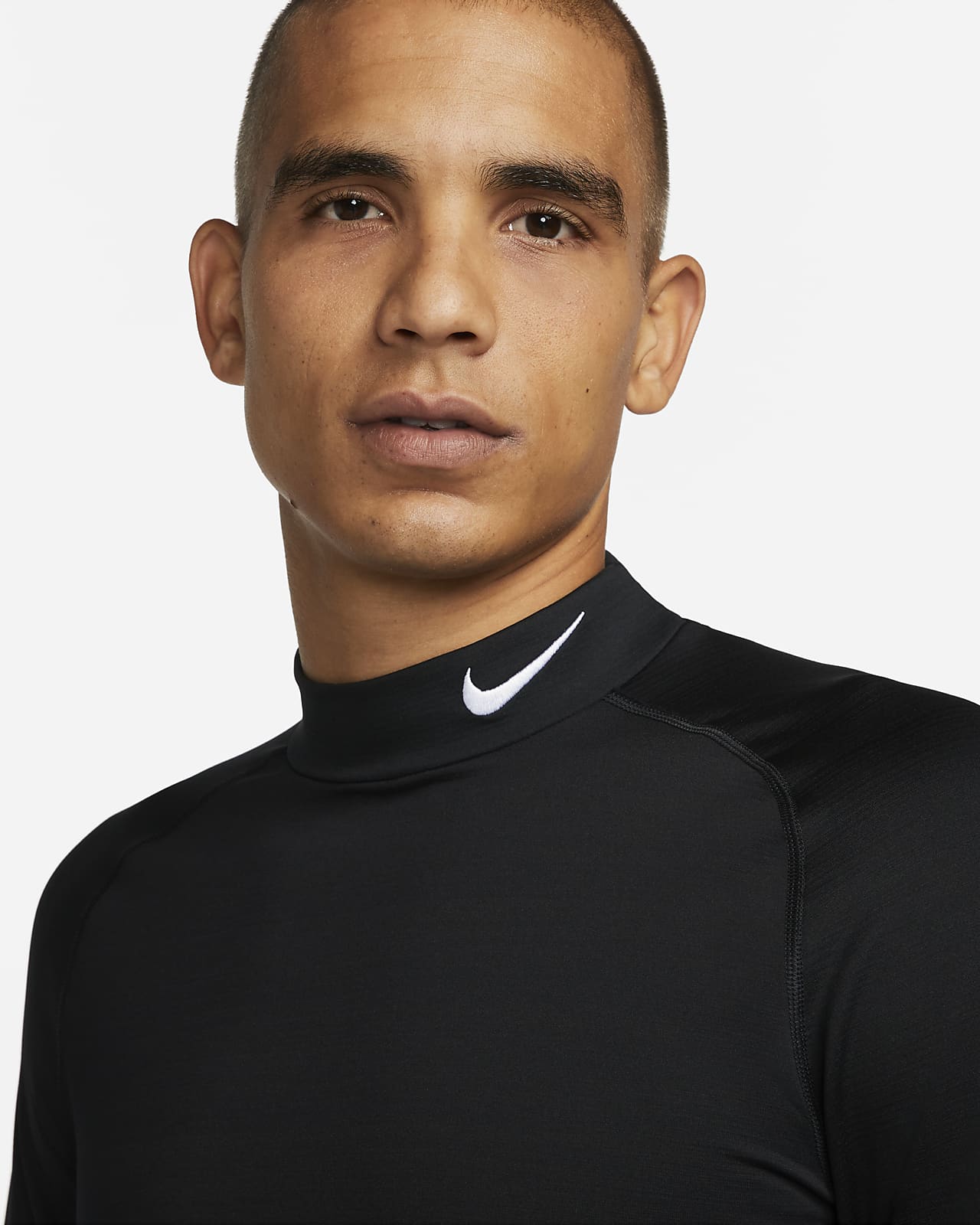 Nike Pro Warm Men's Long-Sleeve Mock Training Top.