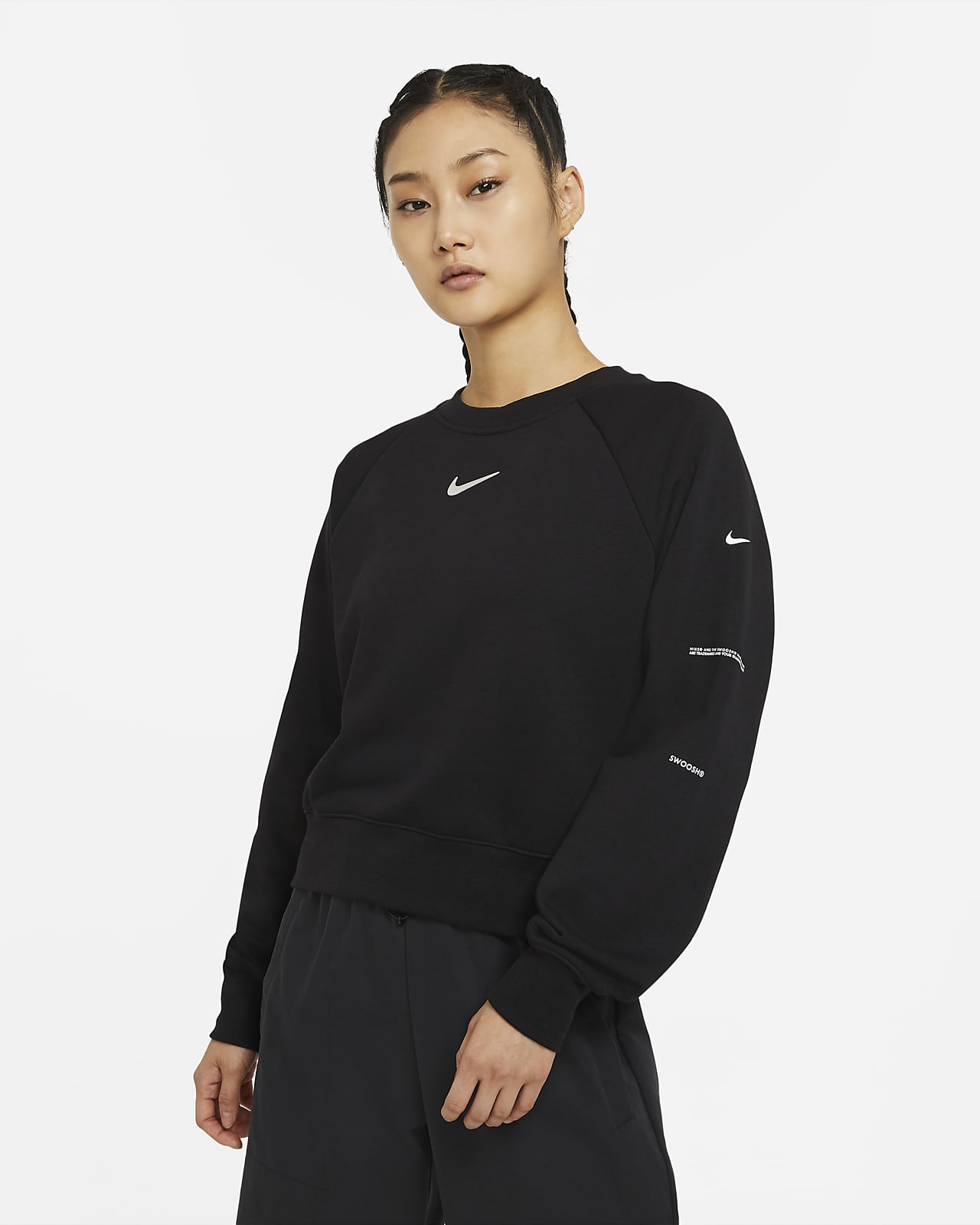 nike womens french terry crew