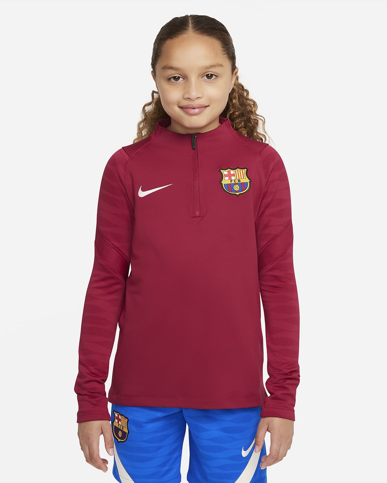 F.C. Barcelona Strike Older Kids' Football Drill Top. Nike GB