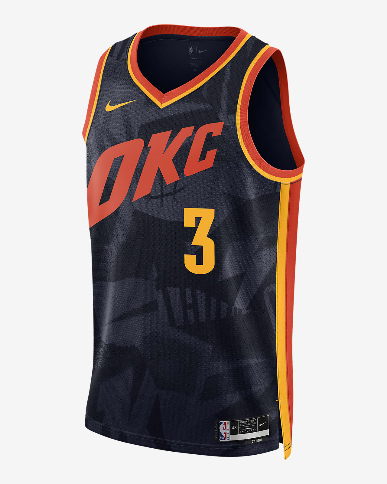 Jersey Nike Dri-FIT Swingman de la NBA para hombre Josh Giddey Oklahoma City Thunder City Edition 2023/24