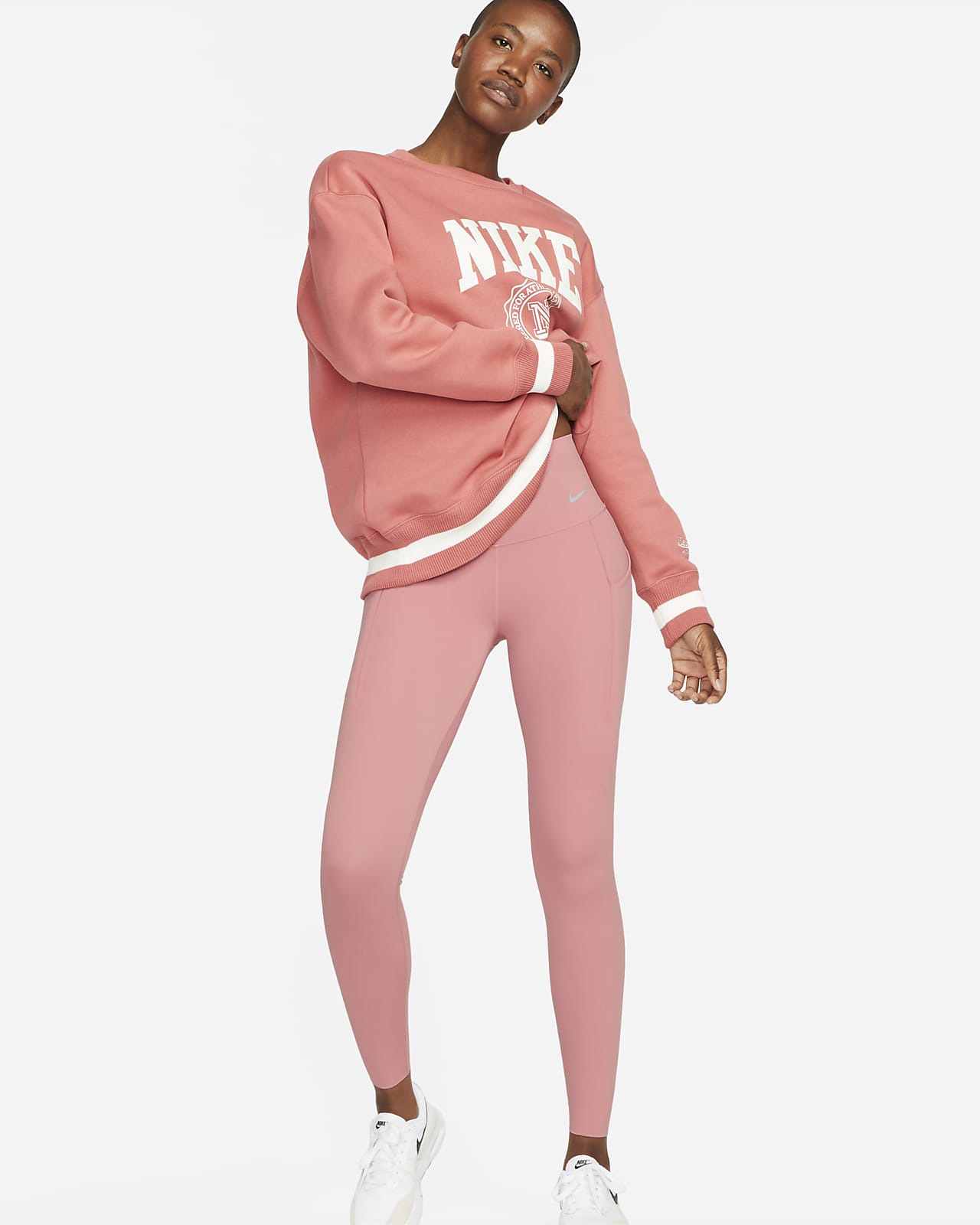 Nike Universa Lange legging met hoge taille, zakken en medium ondersteuning voor dames