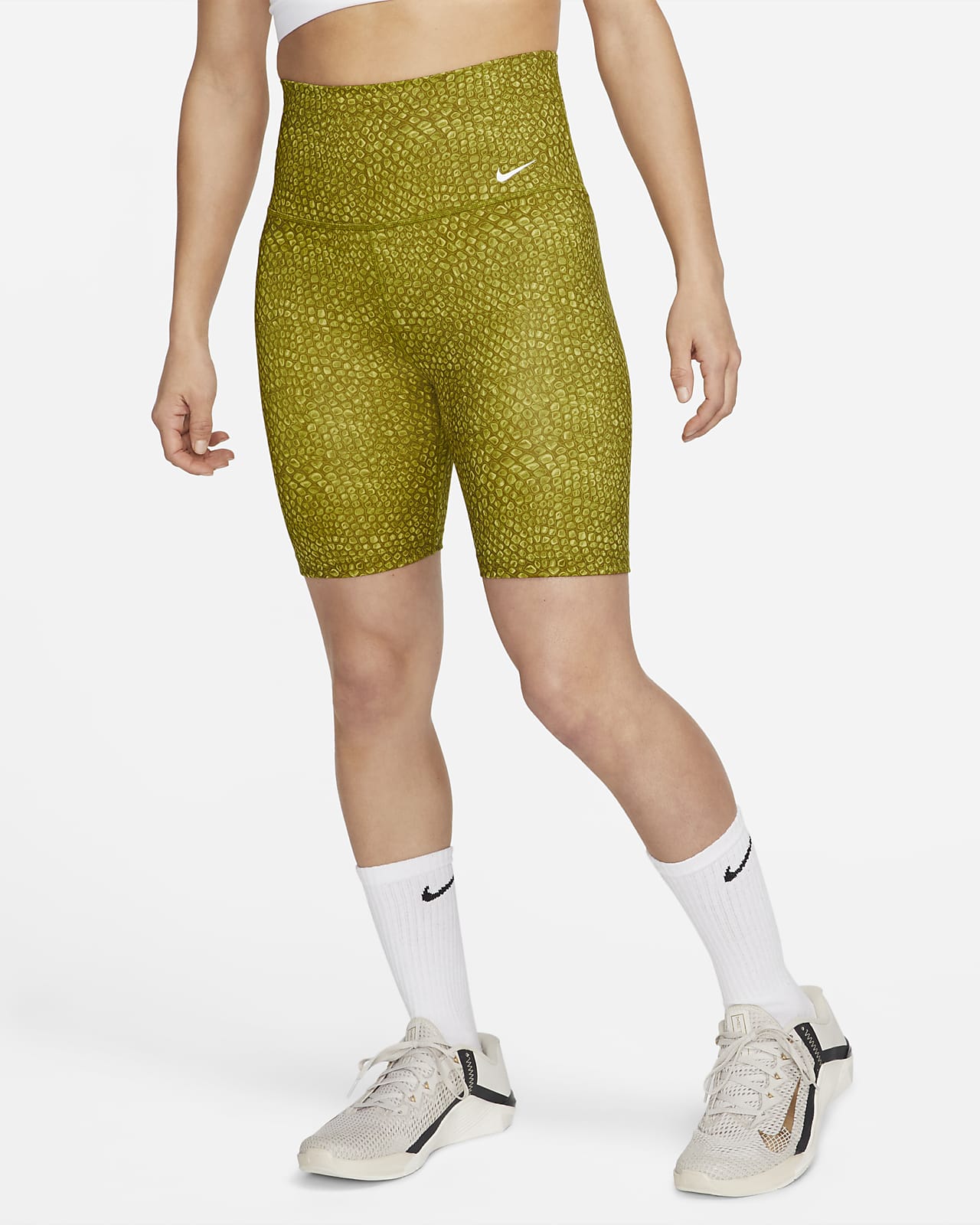 Nike One Women's High-Waisted 18cm (approx.) Printed Biker Shorts