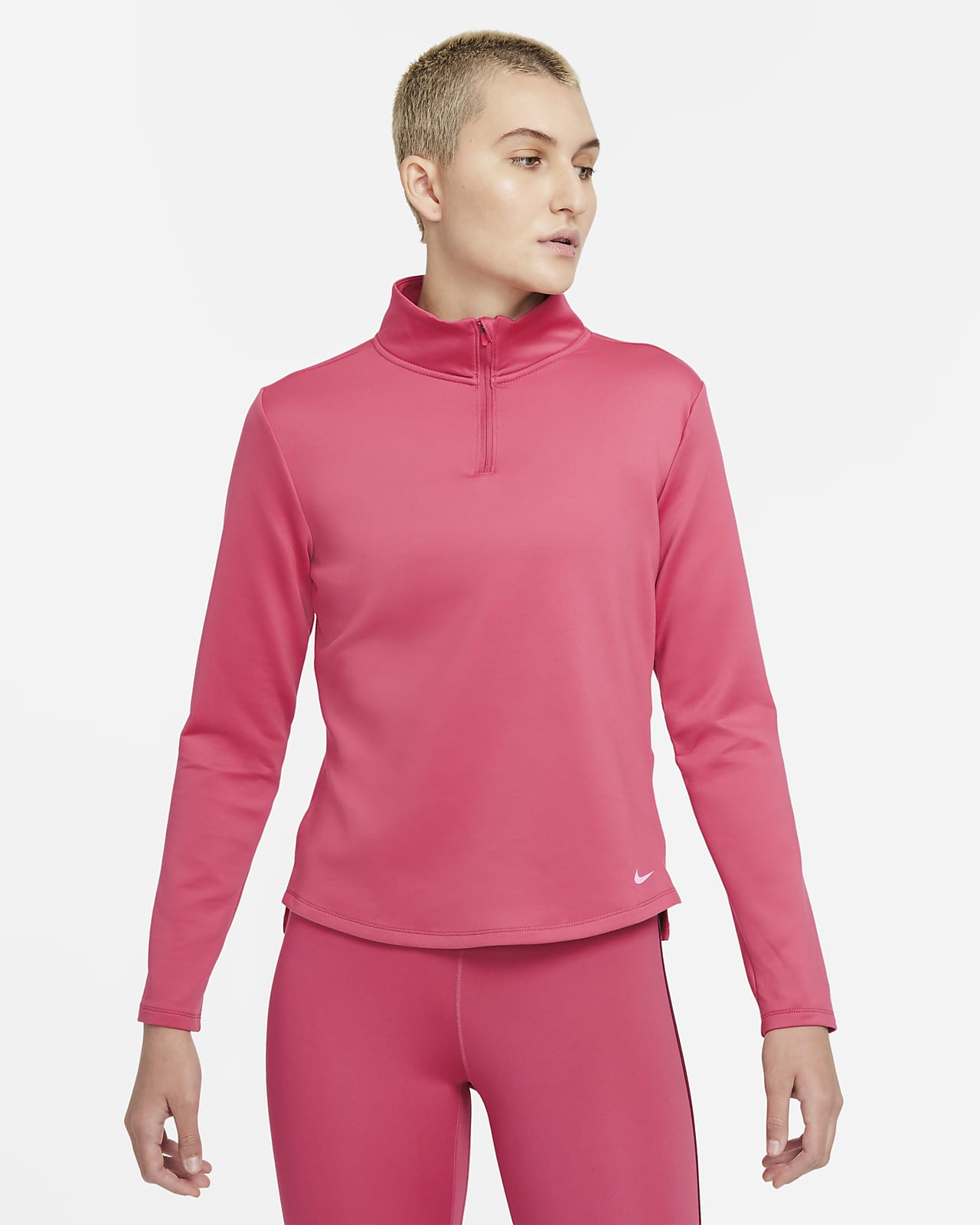 Женская футболка с длинным рукавом и молнией на половину длины Nike Therma-FIT One