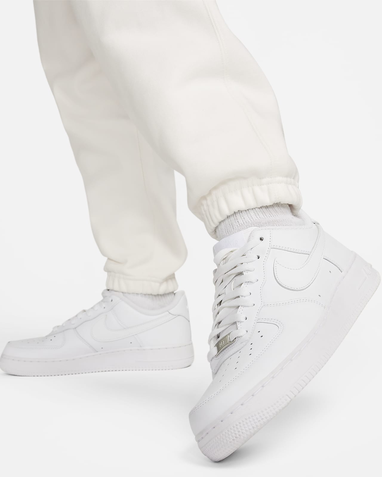 Nike Solo Swoosh Fleece Pants Black/White