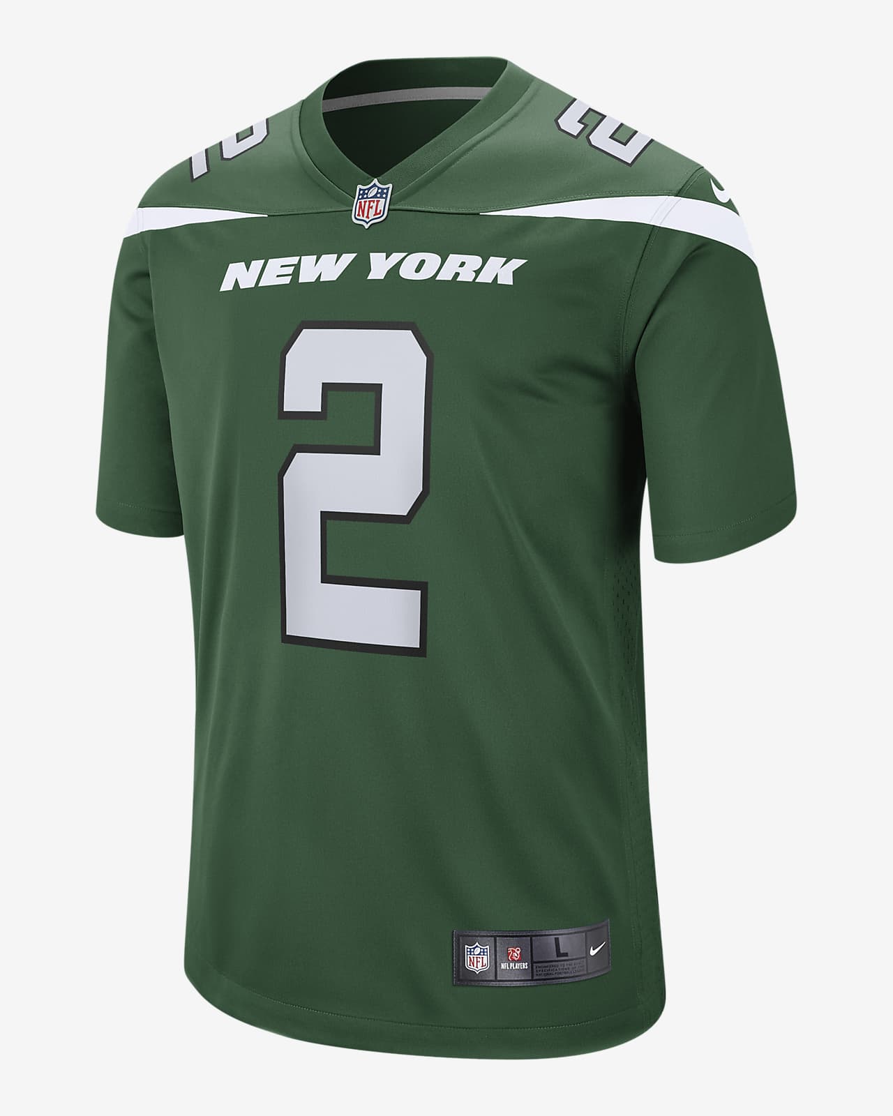 NFL New York Jets (Zach Wilson)-spillertrøje til mænd