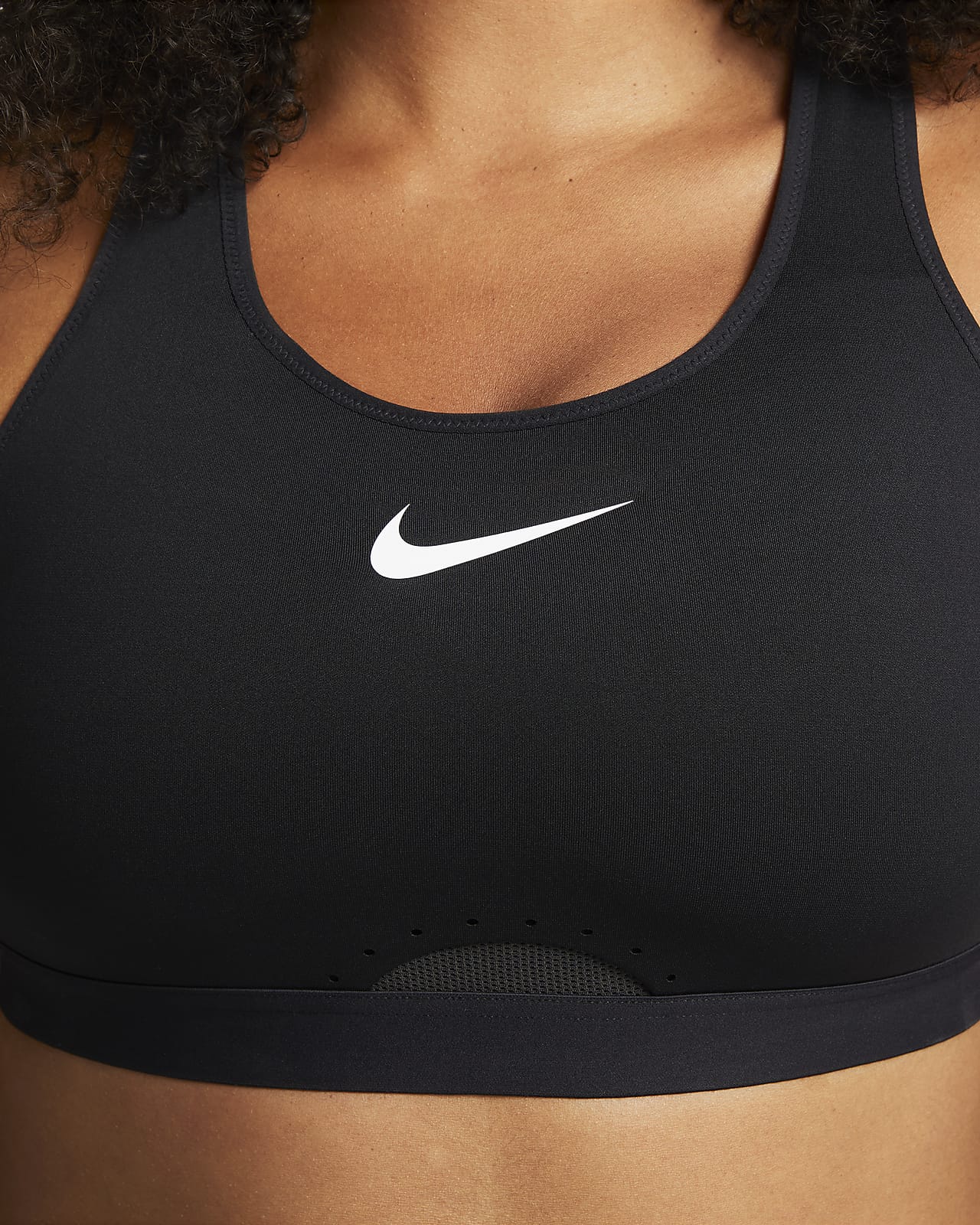 Nike Women`s Dri-FIT Swoosh High Support Non-Padded Adjustable Sports Bra