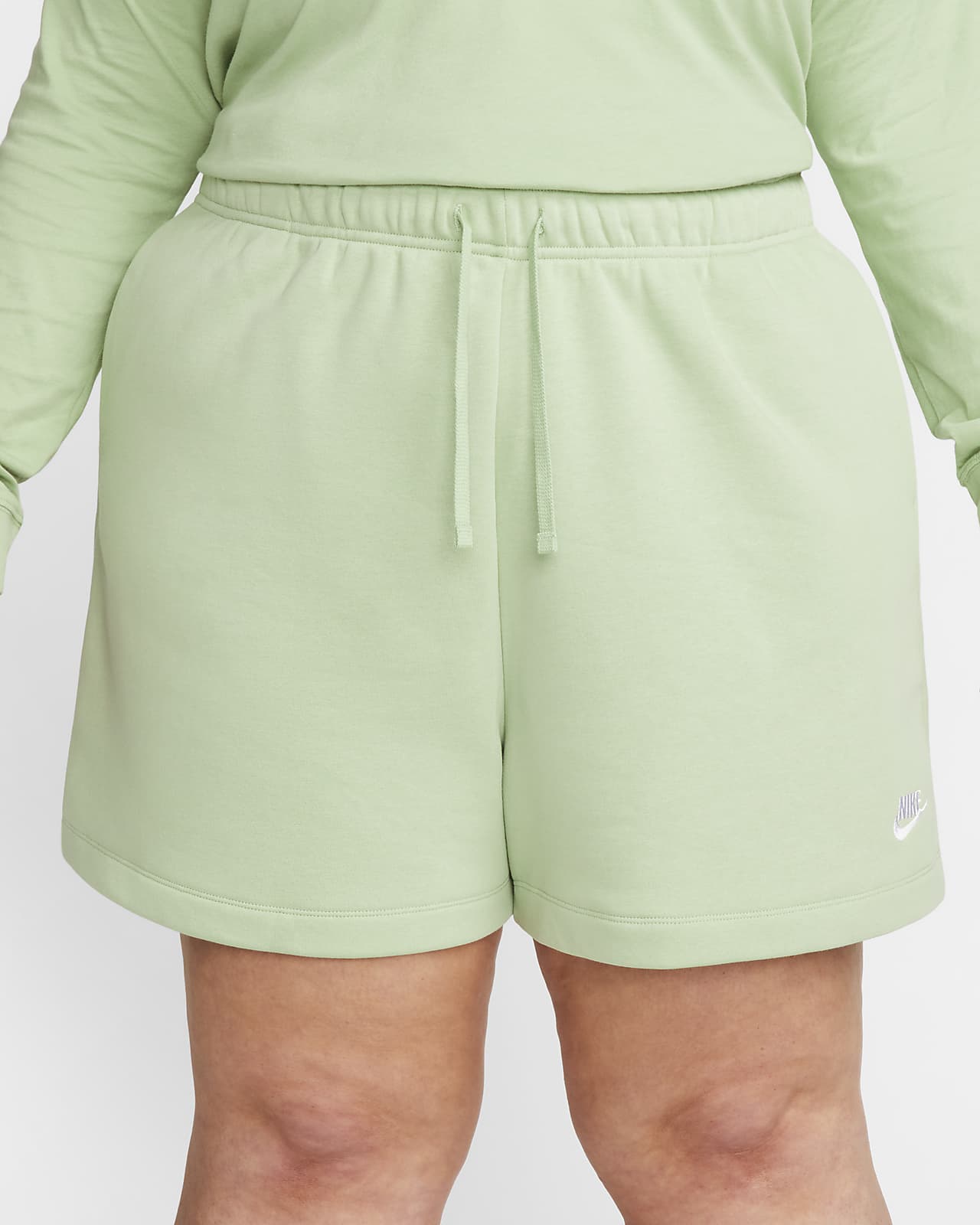 Green nike fleece shorts 2025