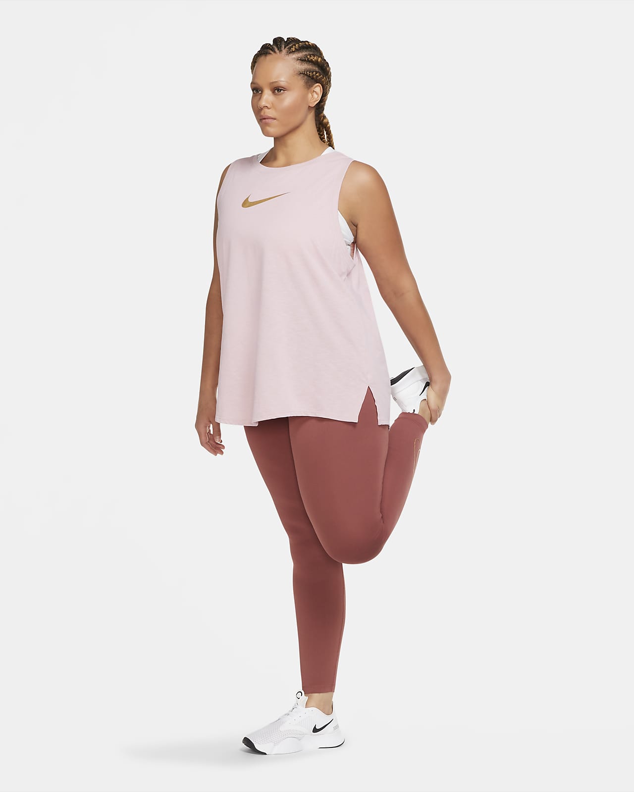 plus size nike sportswear metallic leggings