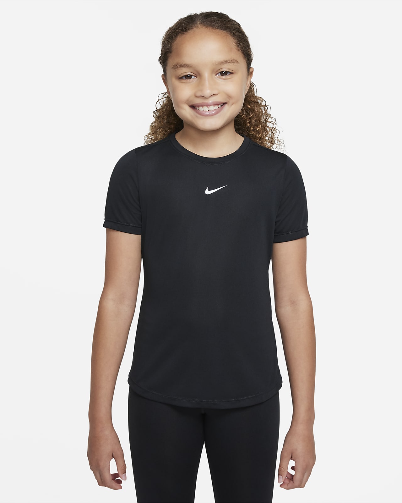 Kortärmad tröja Nike Dri-FIT One för ungdom (tjejer)