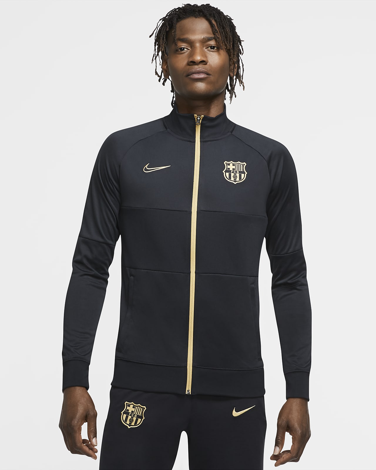 nike black and gold tracksuit