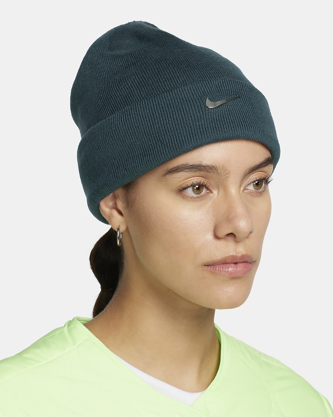 Nike Running - Bonnet à logo virgule - Gris