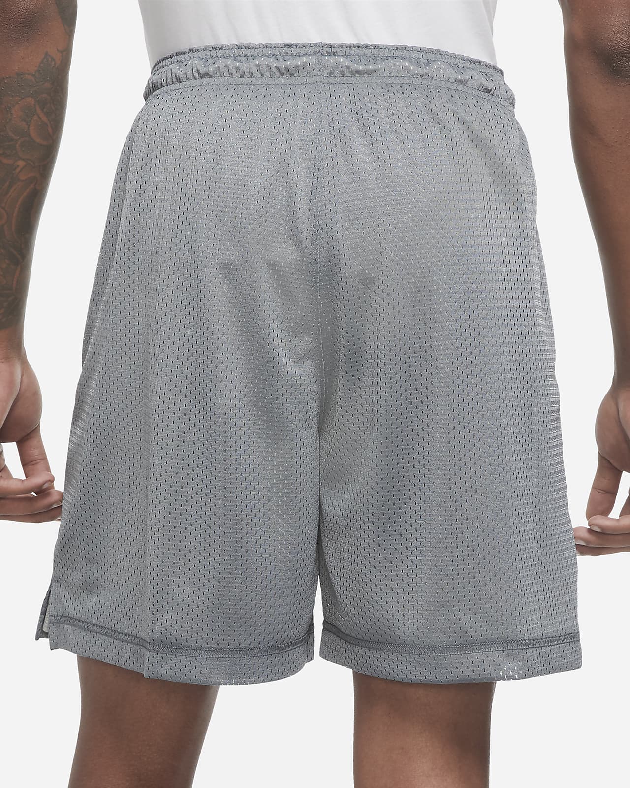 nike standard logo shorts grey