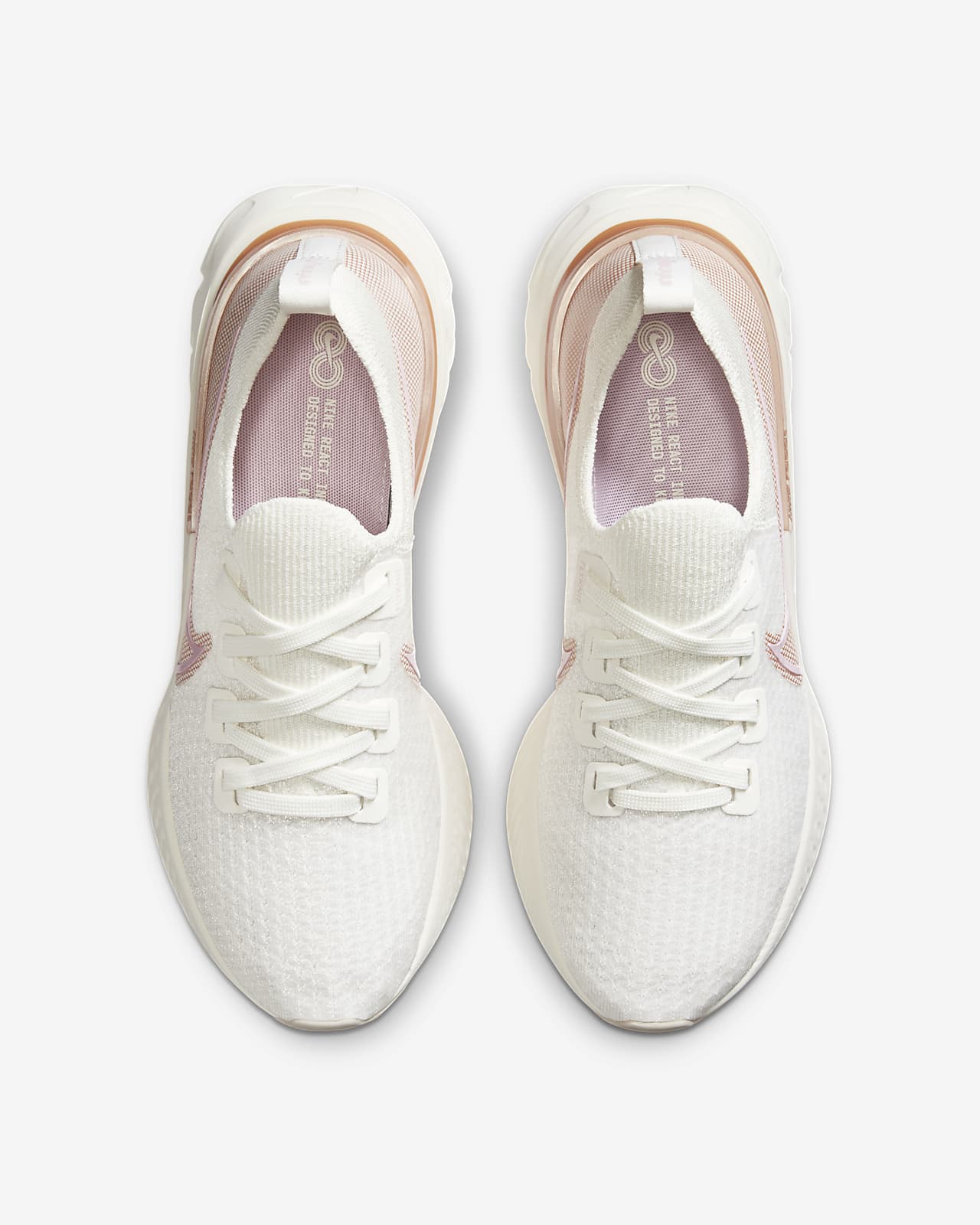 nike react baby pink