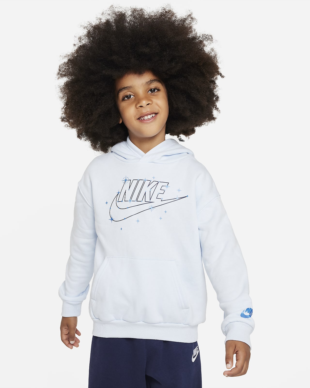 Nike Sportswear Shine Fleece Pullover Hoodie Little Kids Hoodie