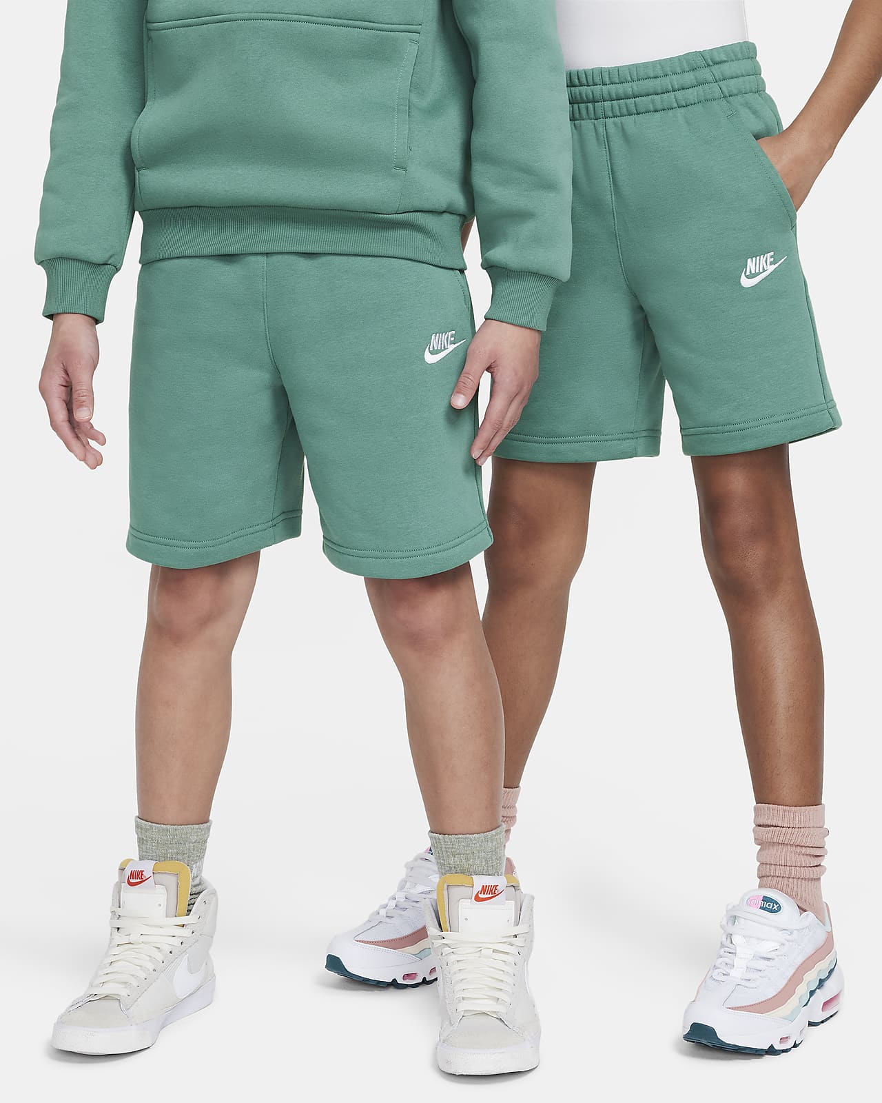Nike Sportswear Club Fleece-shorts i french terry til større børn
