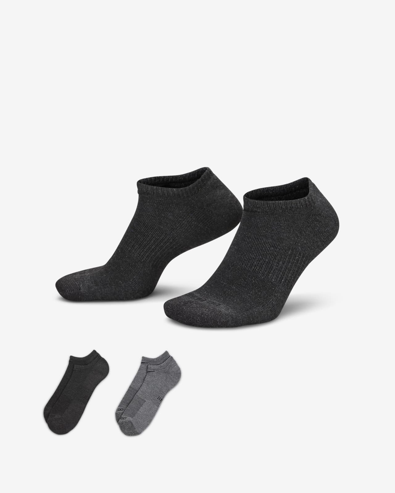 Nike Everyday Plus Cushioned No-Show Socks (2 Pairs)