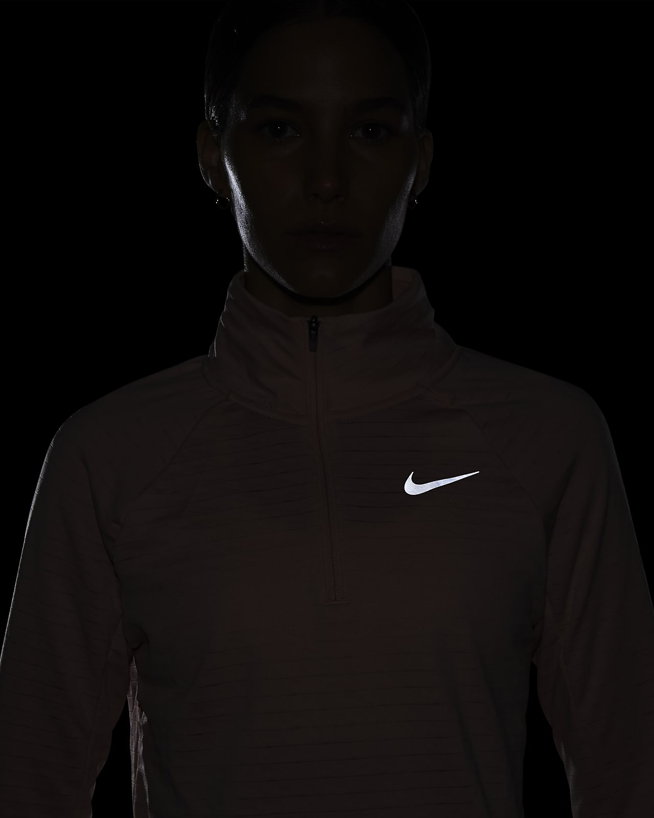 ladies nike half zip running top