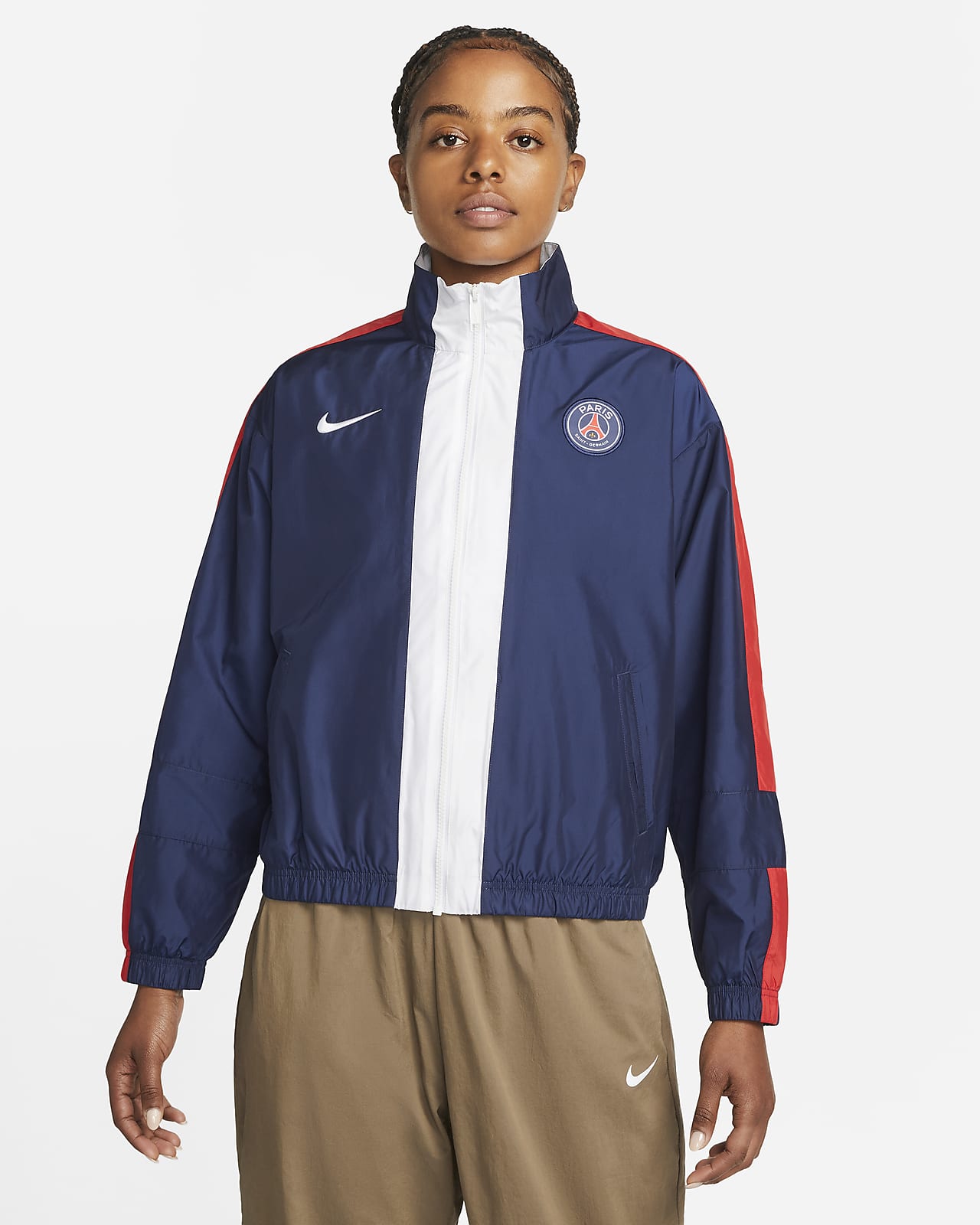 Chamarra de f tbol Nike con cierre completo para mujer Paris Saint Germain Essential