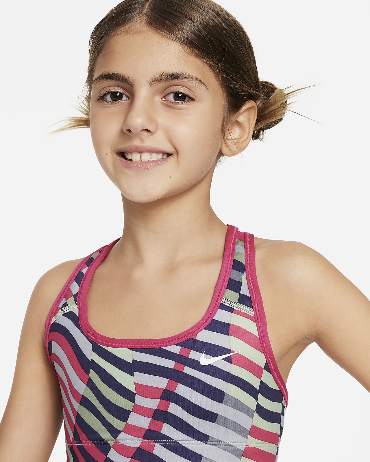 Nike swoosh big kids' girls' reversible sports bra