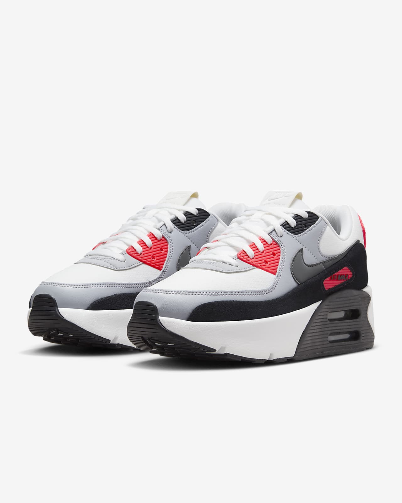 Air max 90 top white and black womens