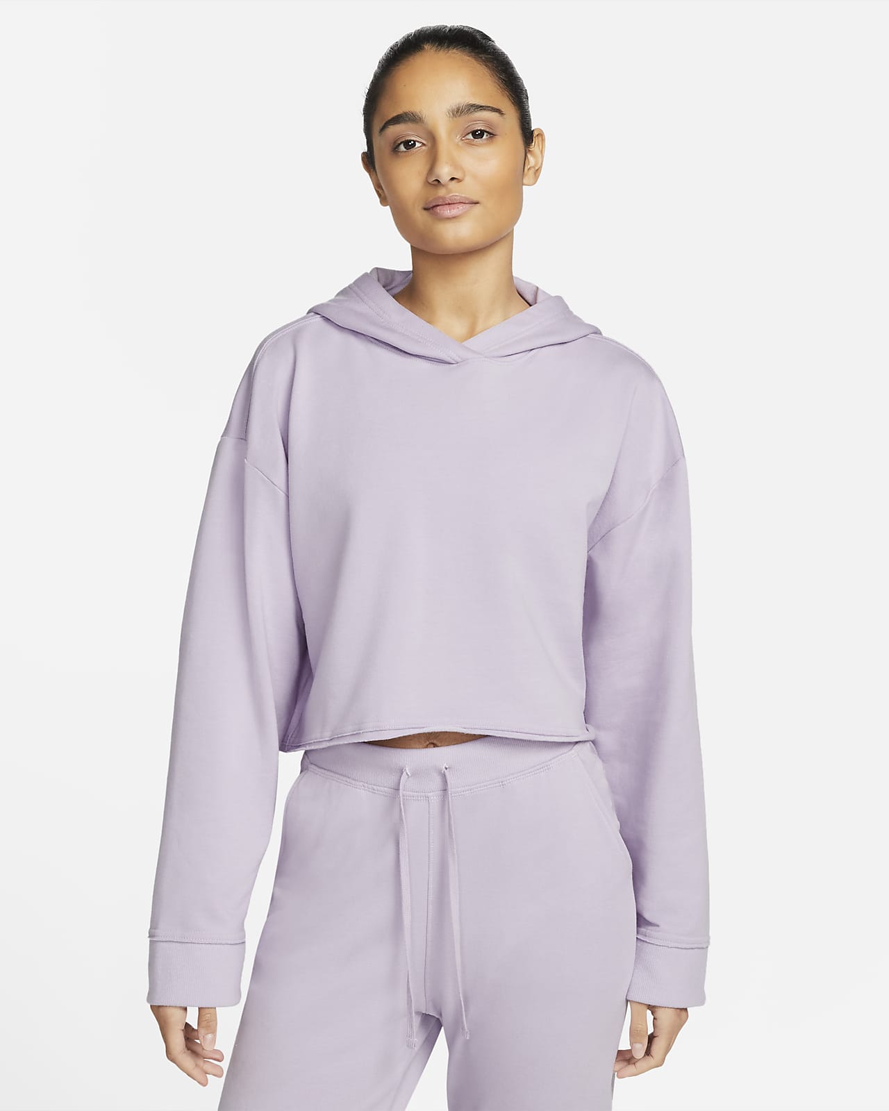 Nike Yoga Luxe Women's Cropped Fleece Hoodie. Nike GB