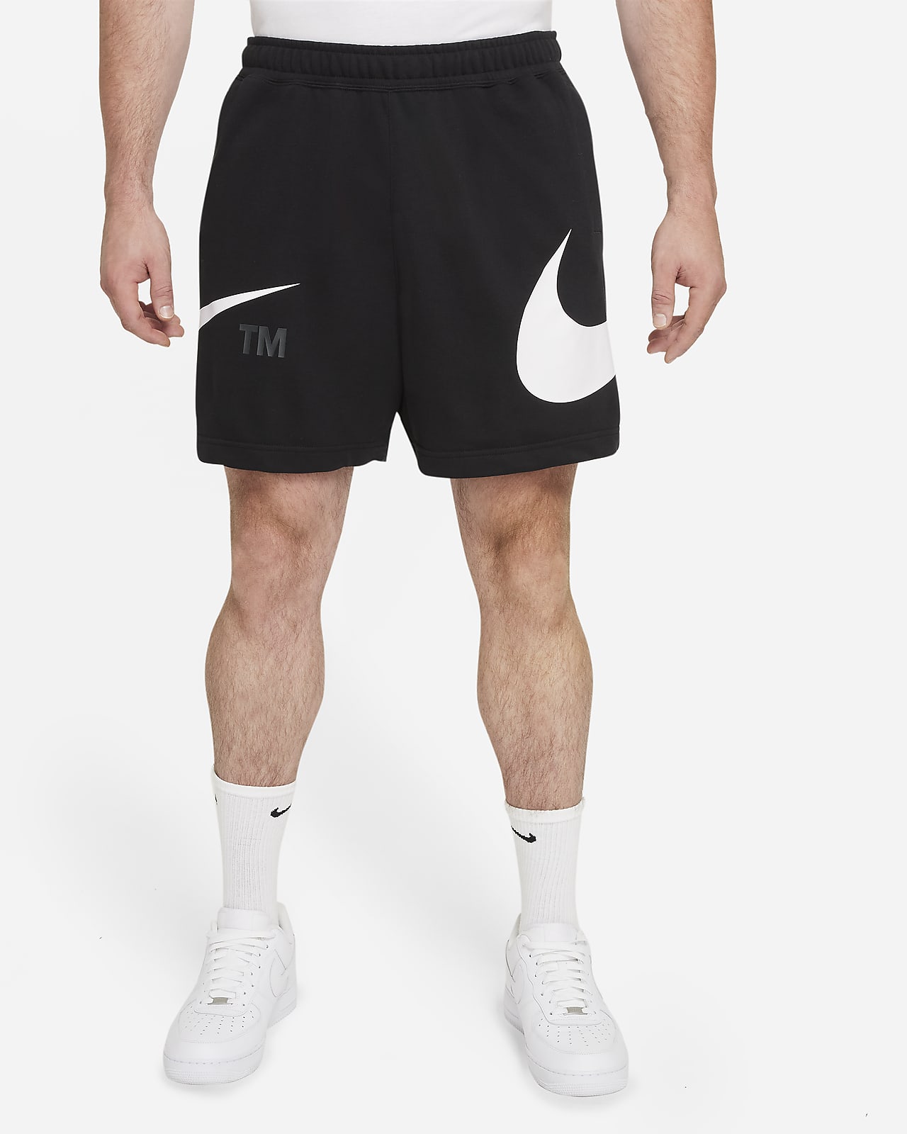 mens nike double swoosh shorts