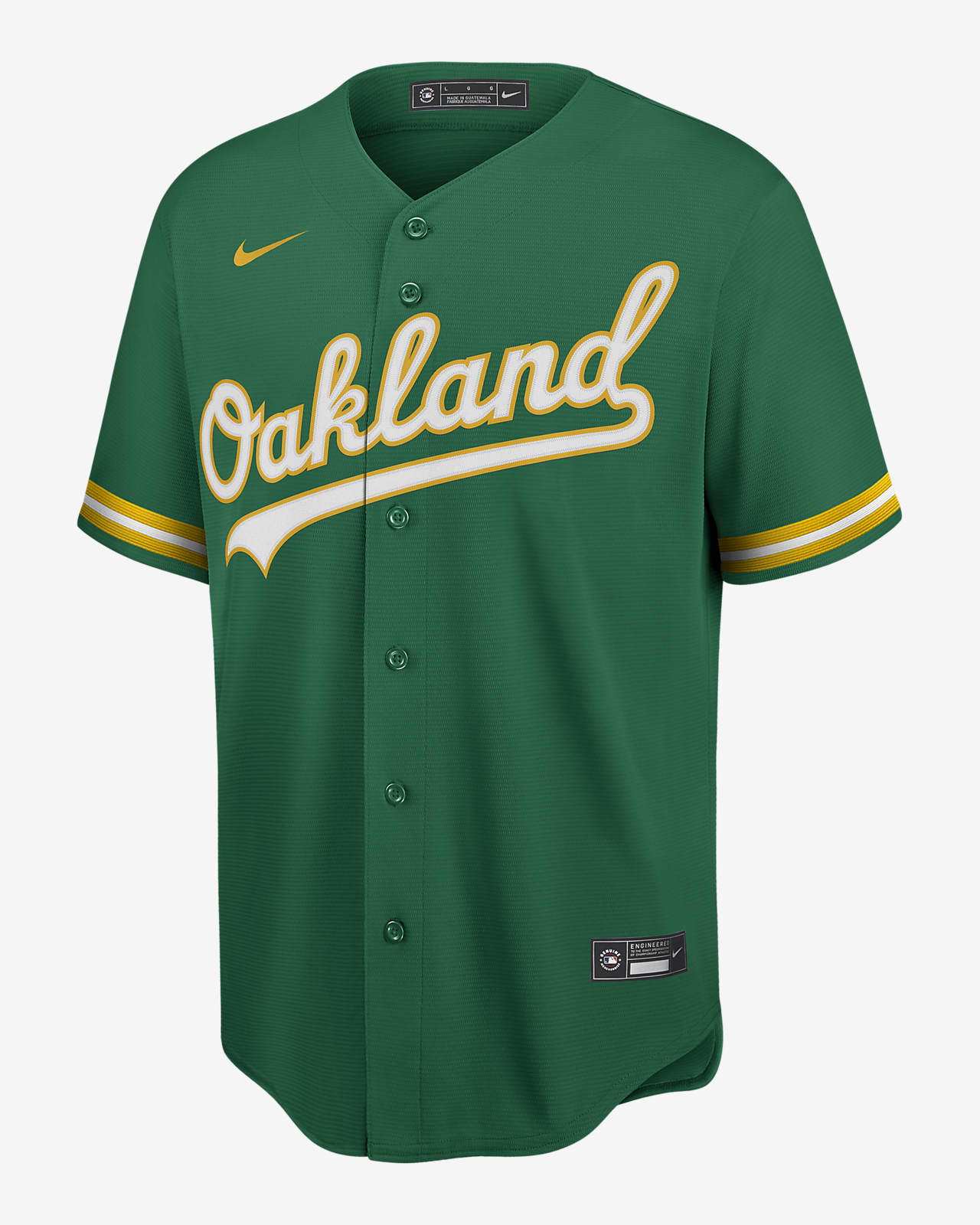 Men's Oakland Athletics Nike Gold Authentic Official Team Jersey