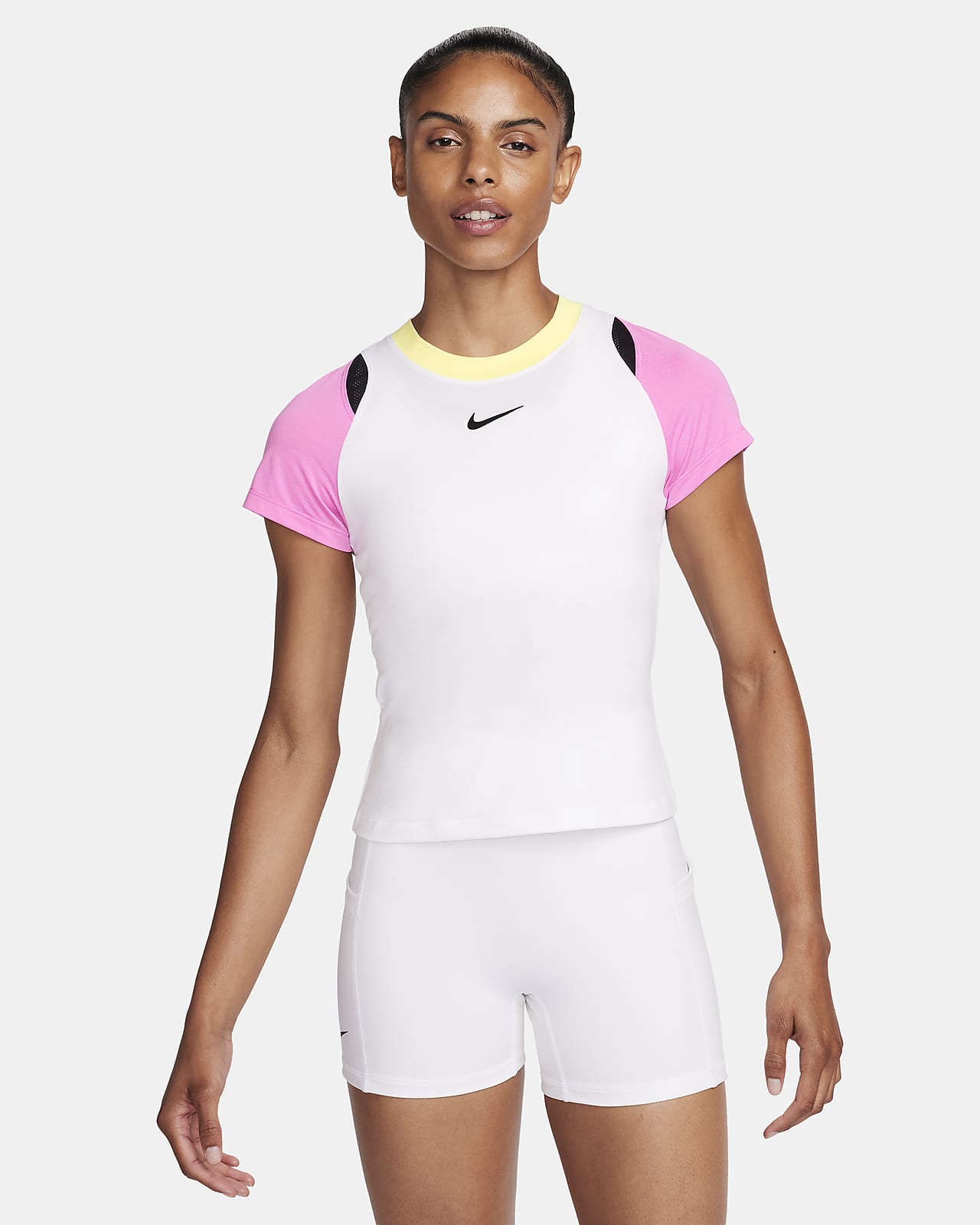 Maglia da tennis a manica corta Dri-FIT NikeCourt Advantage - Donna