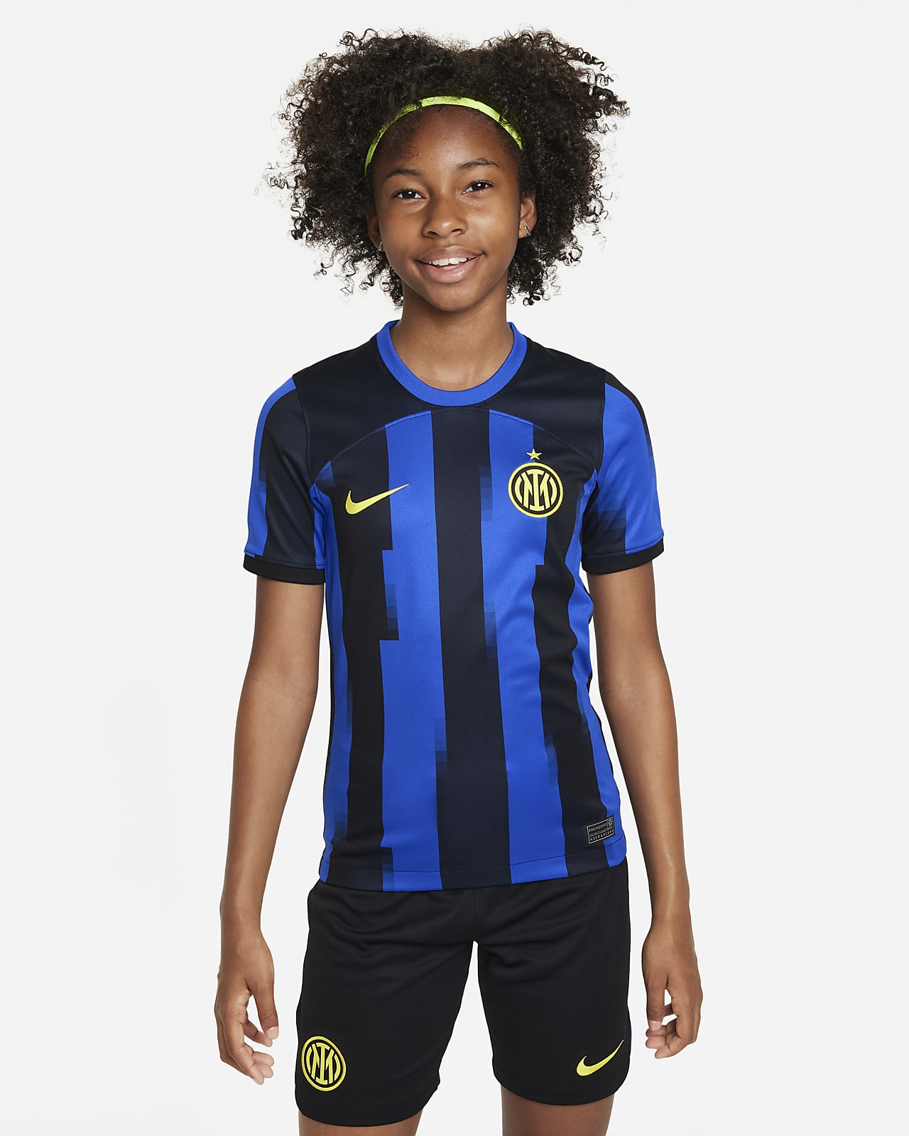 Fotbalový dres Nike Dri-FIT Inter Milán 2023/24 Stadium pro větší děti, domácí