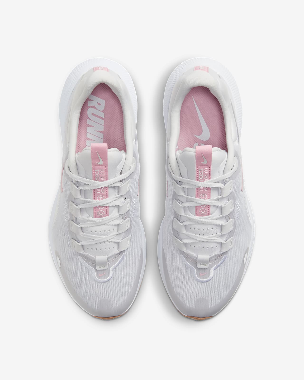 nike gray and pink running shoes