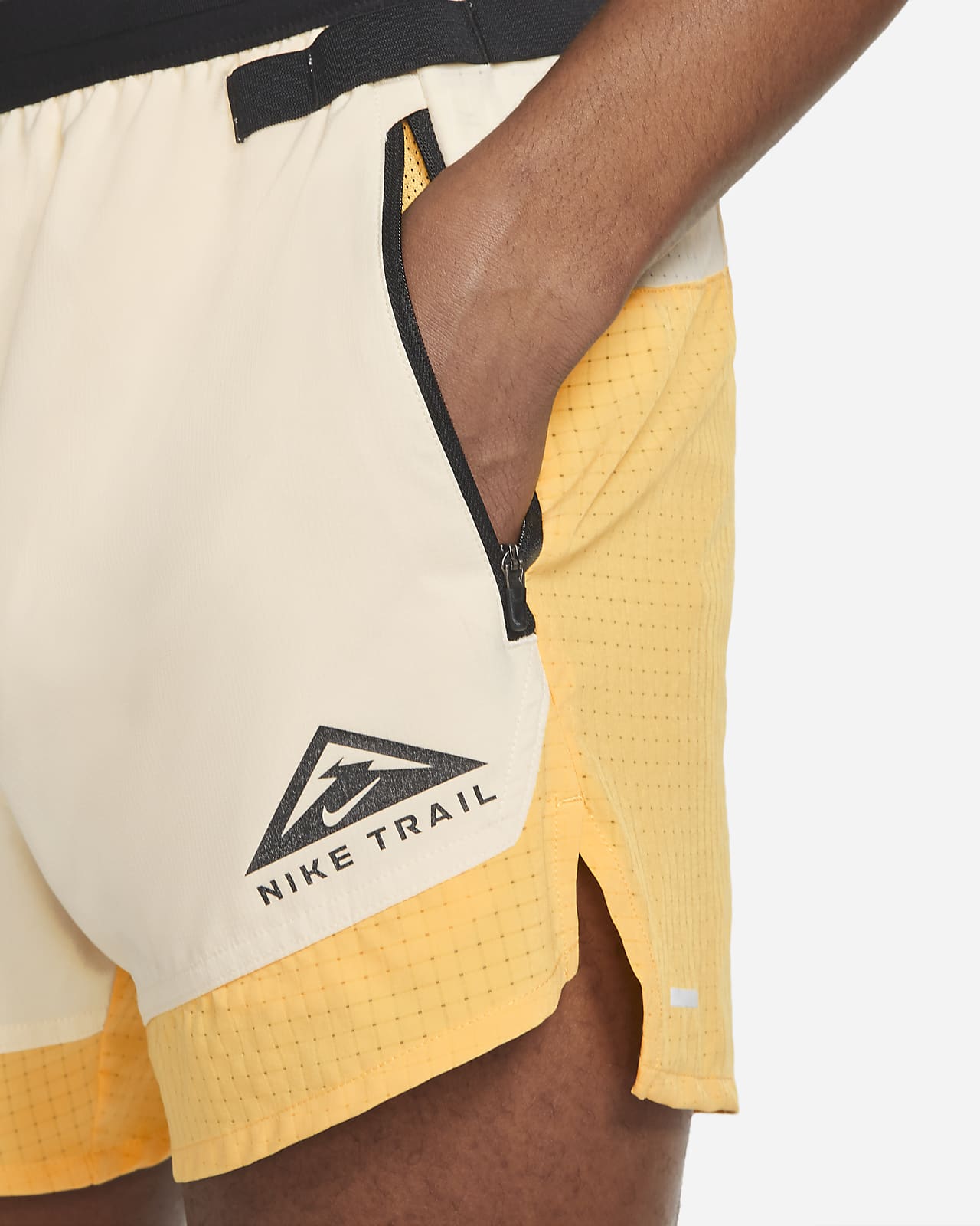nike trail shorts yellow