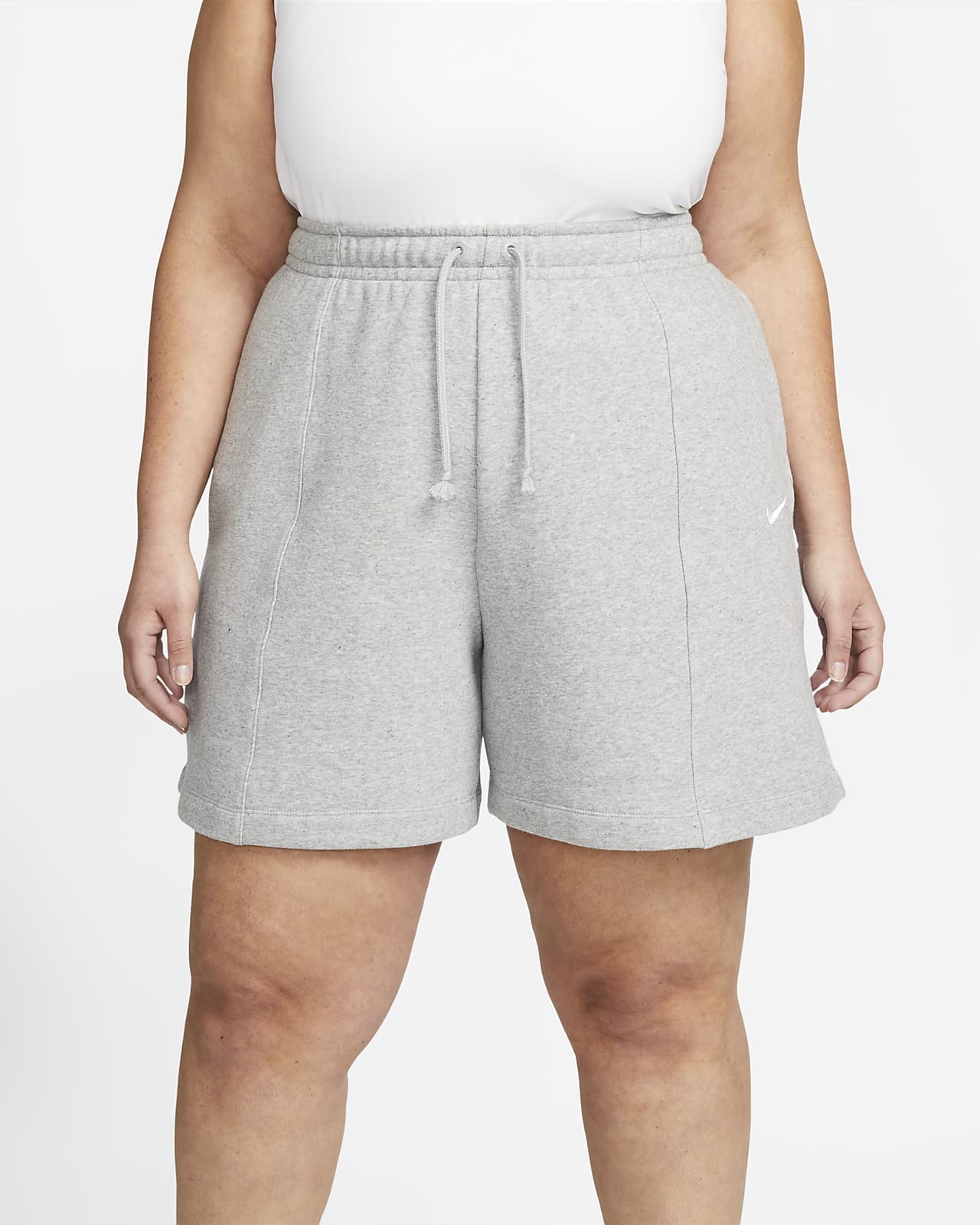 Fleece High-Rise Shorts (Plus Size 